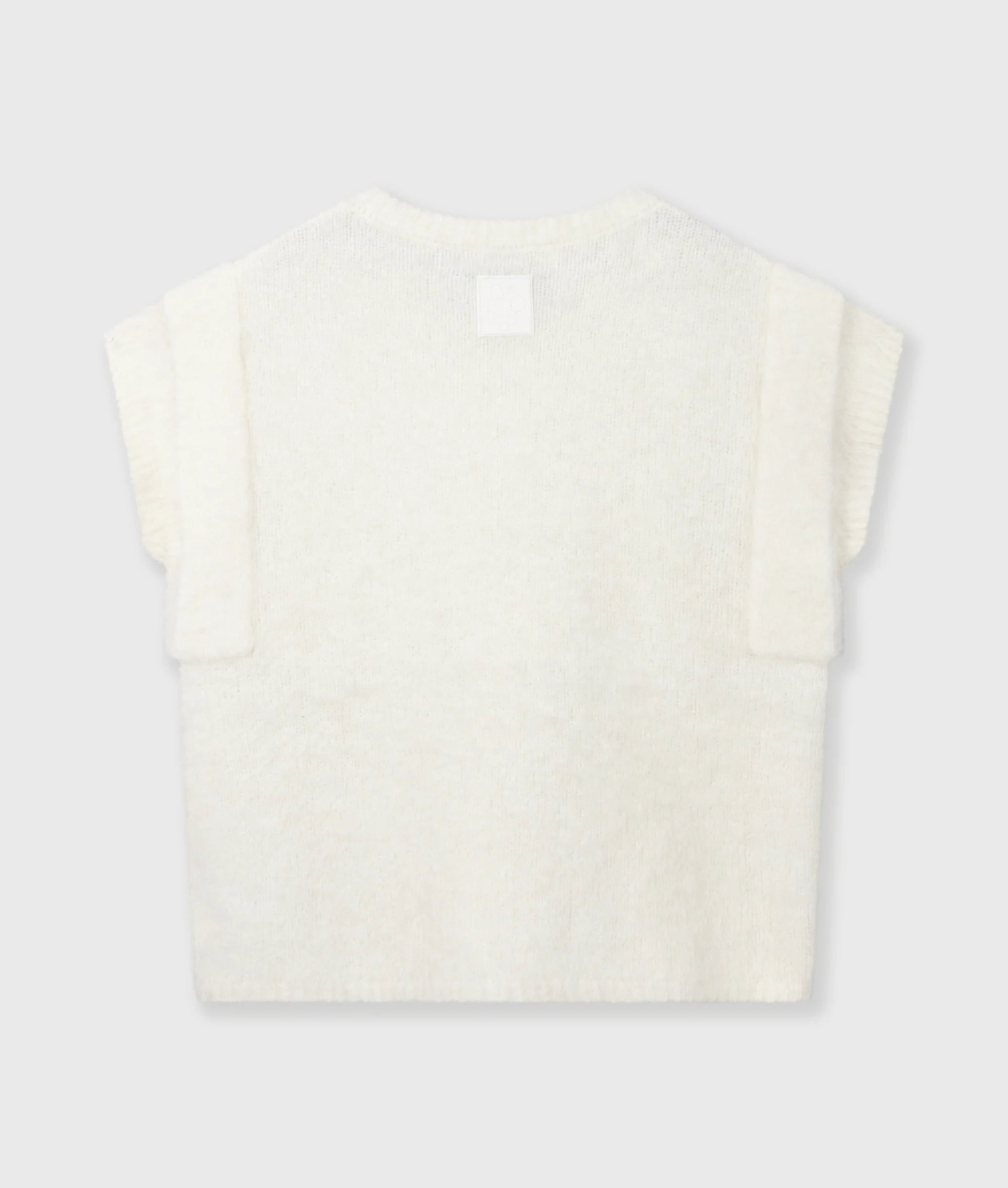 sleeveless knit sweater | ecru - Image 8