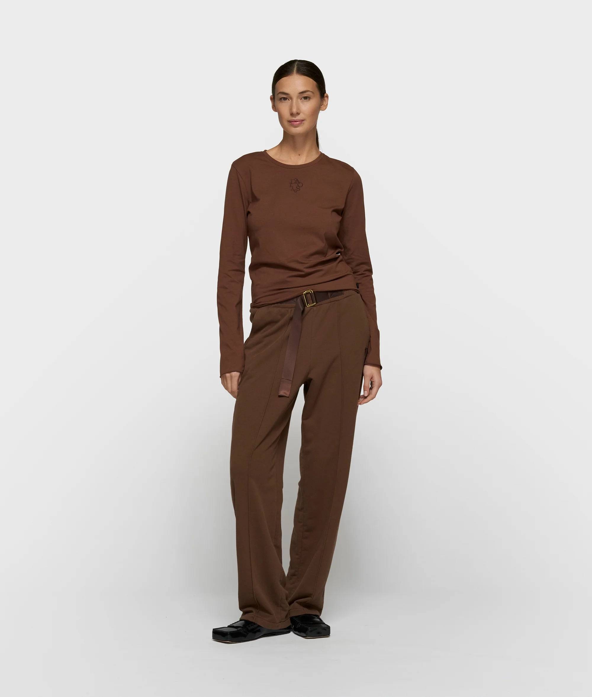 slim long sleeve tee | dark truffle - Image 3