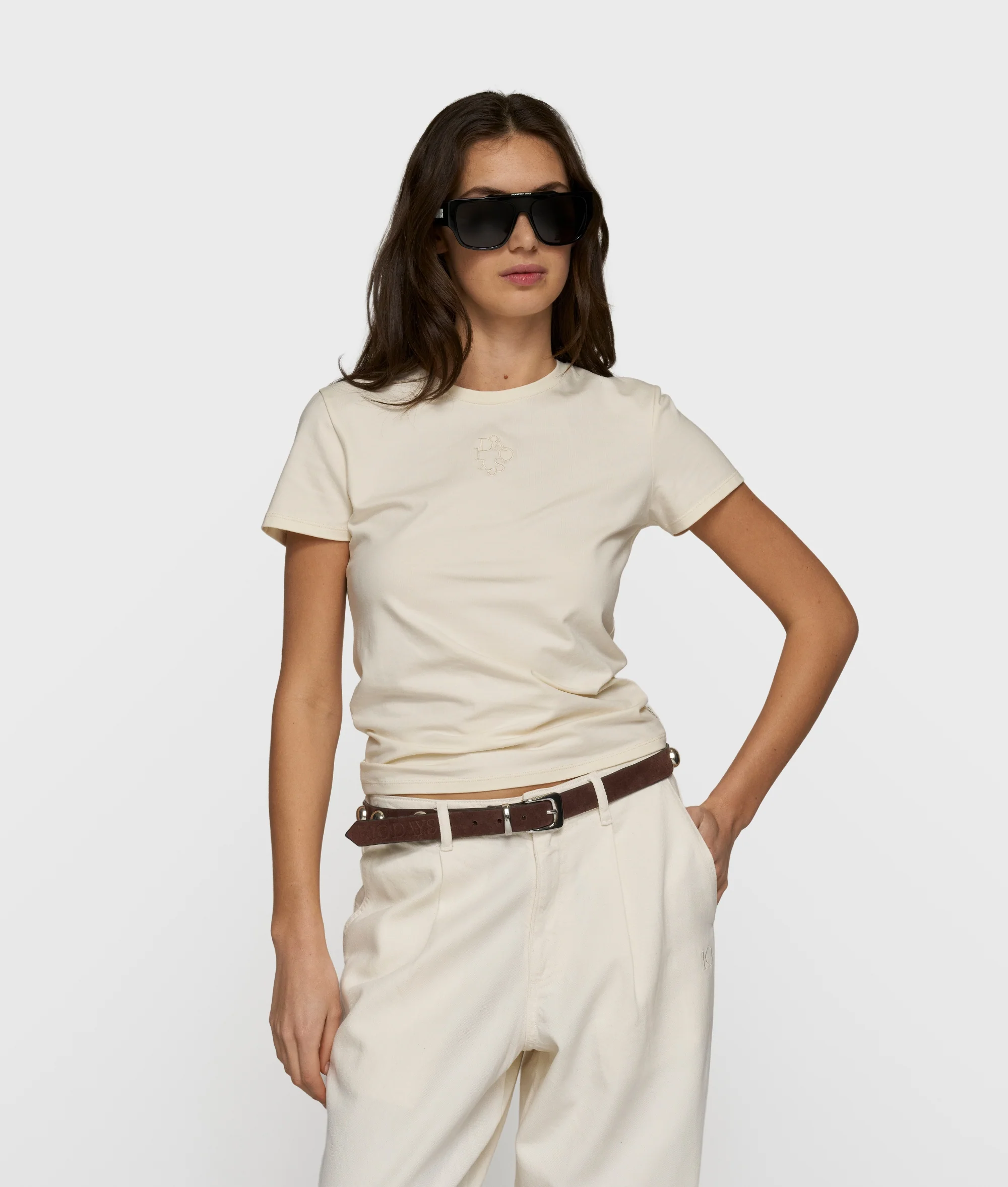 slim short sleeve tee | soft vanilla