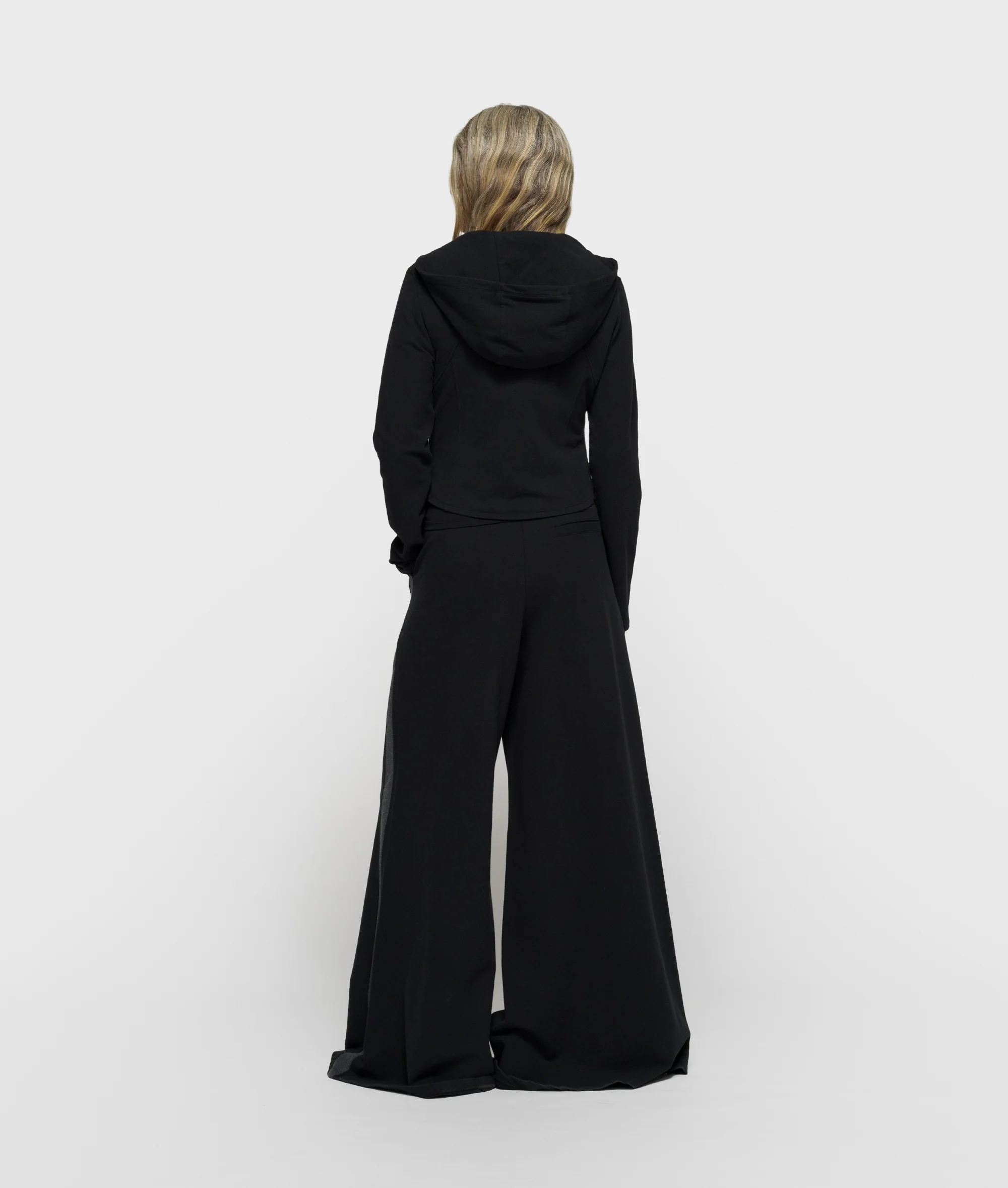 slim zip hoodie | black - Image 4