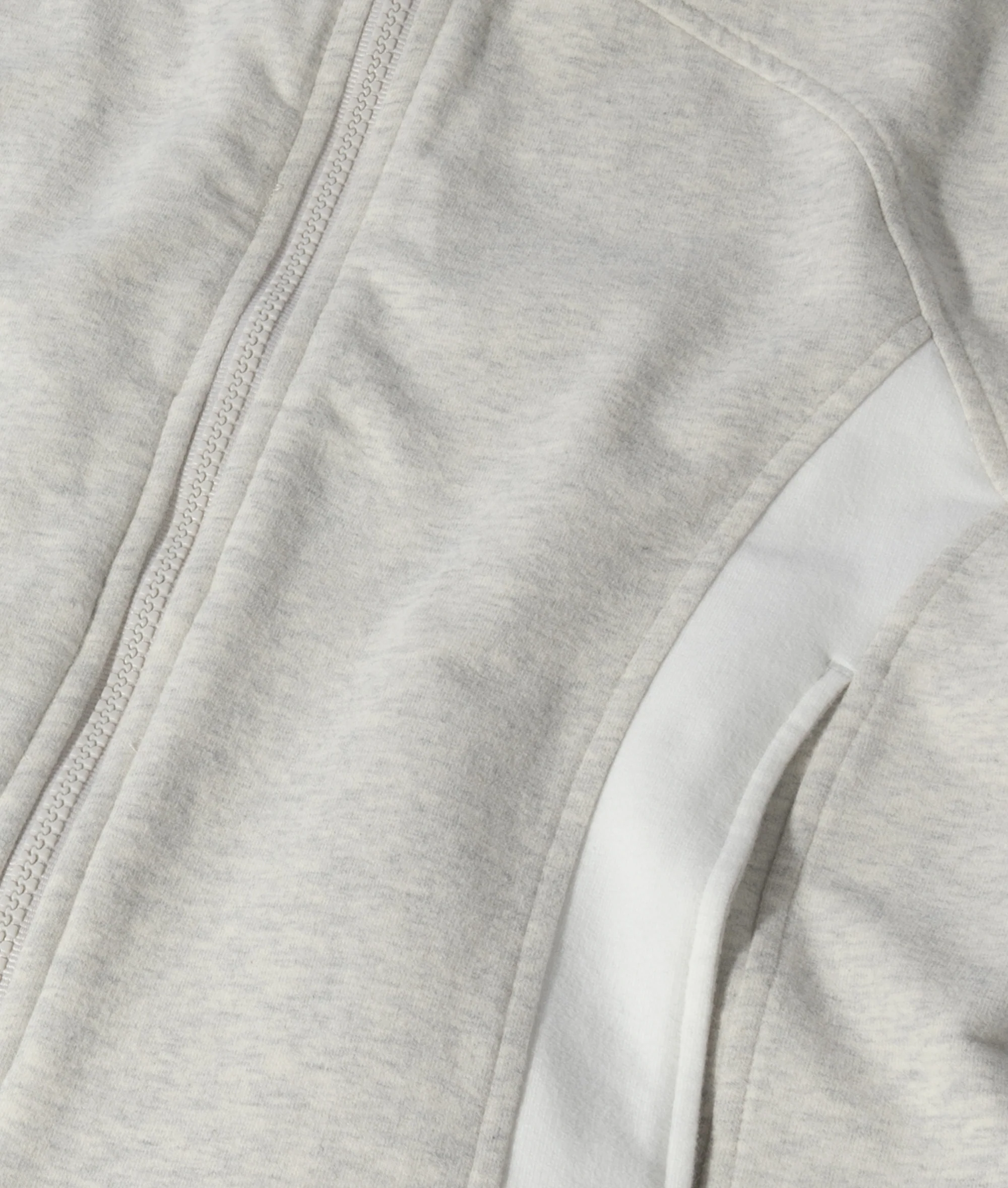 slim zip hoodie | soft white melee - Image 7