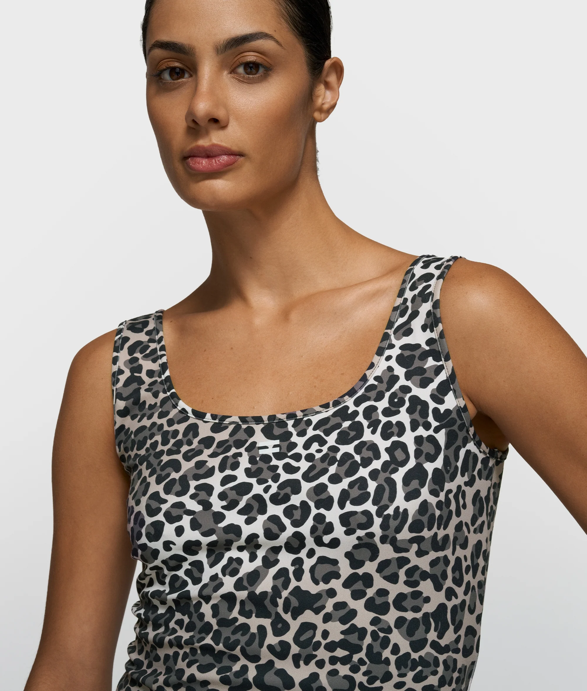 slimfit tanktop leopard | ecru - Image 2