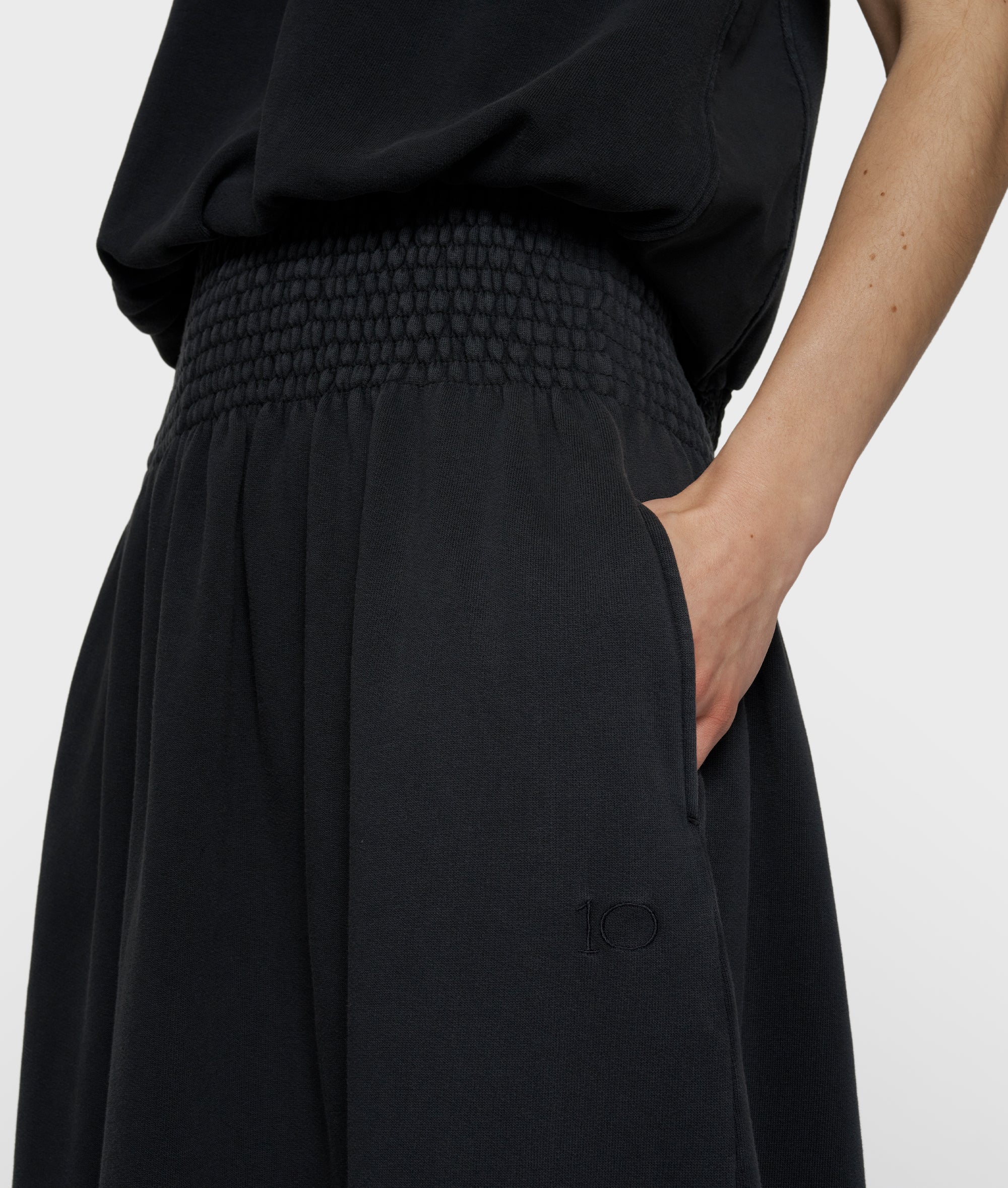 smock skirt washed | dark charcoal - Image 4