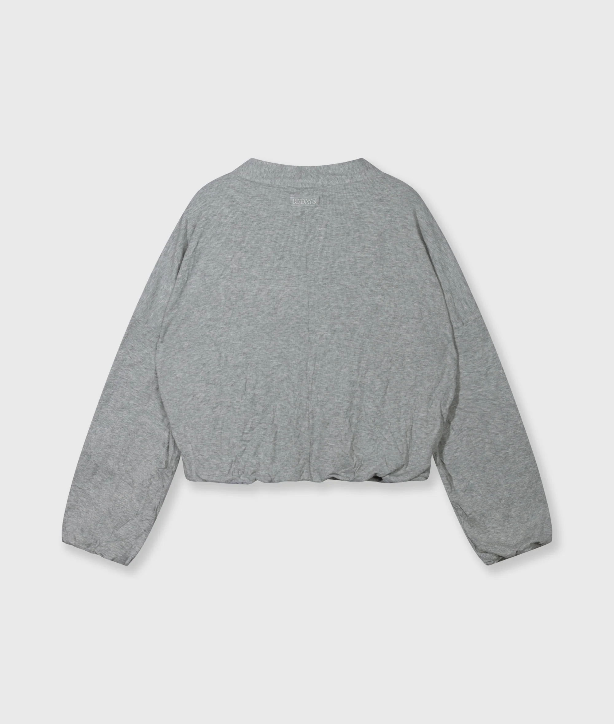 soft rib cardigan | light grey melee - Image 6