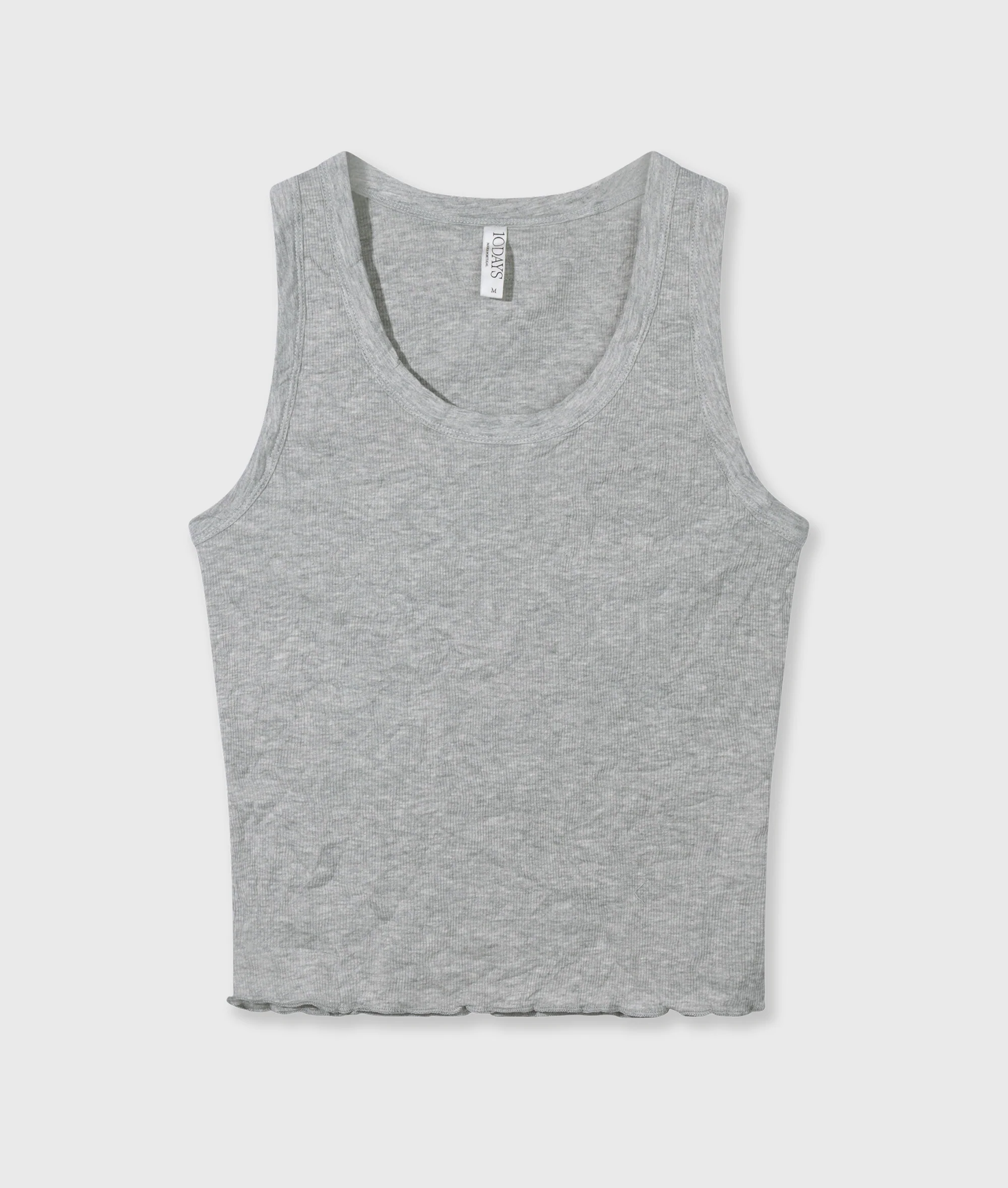 soft rib tank top | light grey melee - Image 5