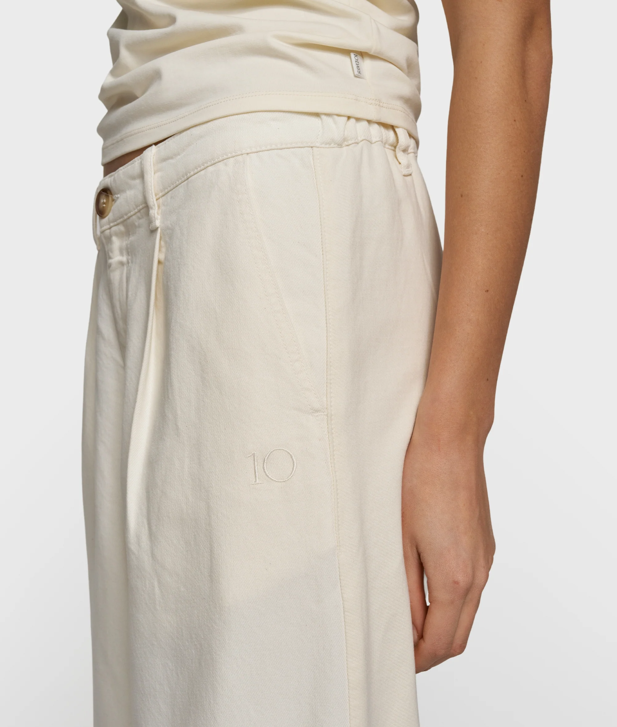 soft twill pants | ecru - Image 4