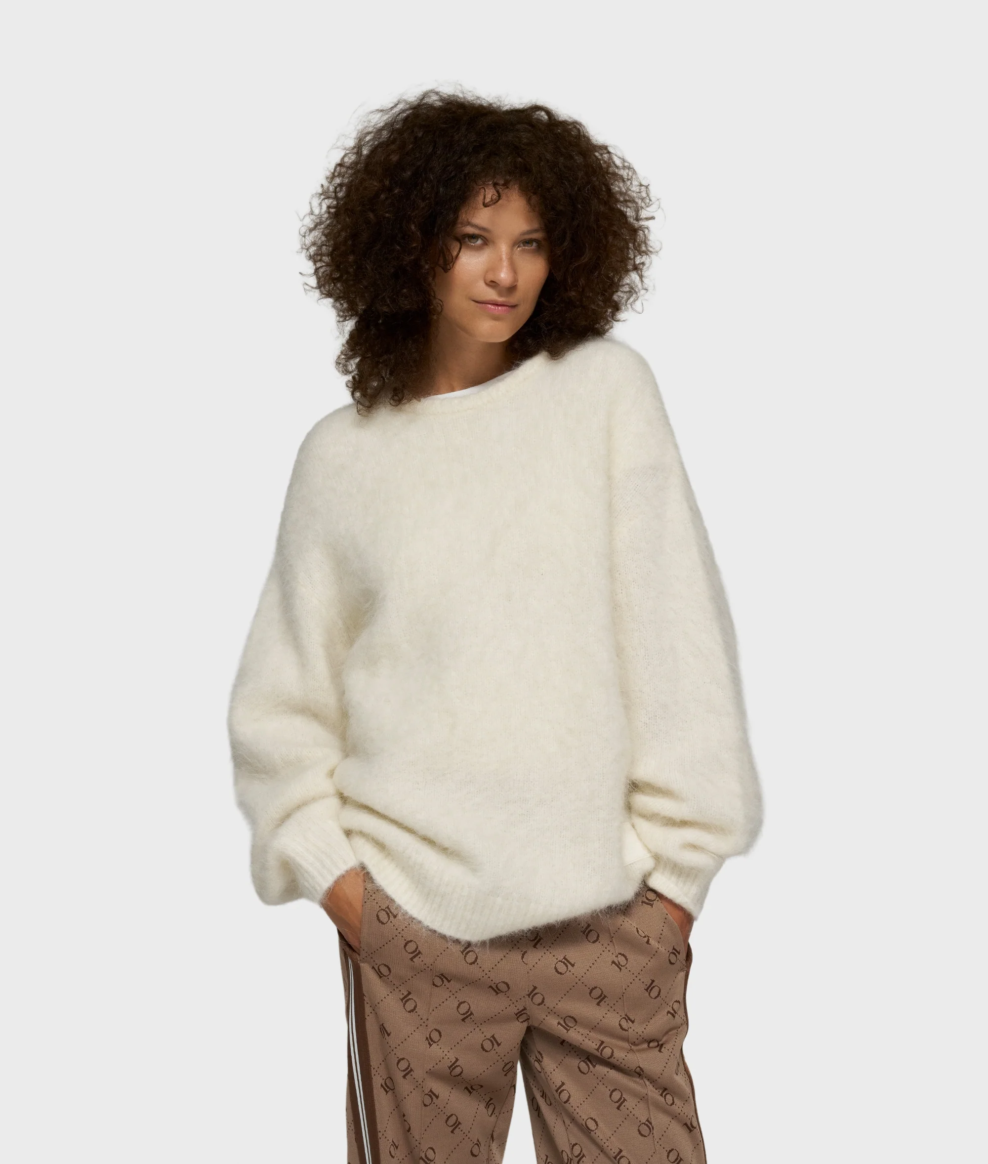 statement knit sweater | ecru - Image 5