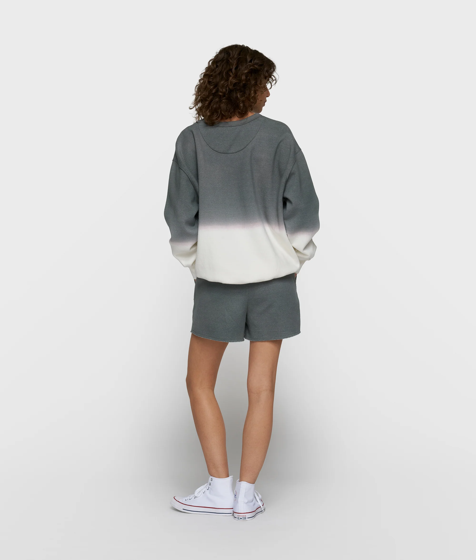 statement sweater dip dye | mid grey - Image 4