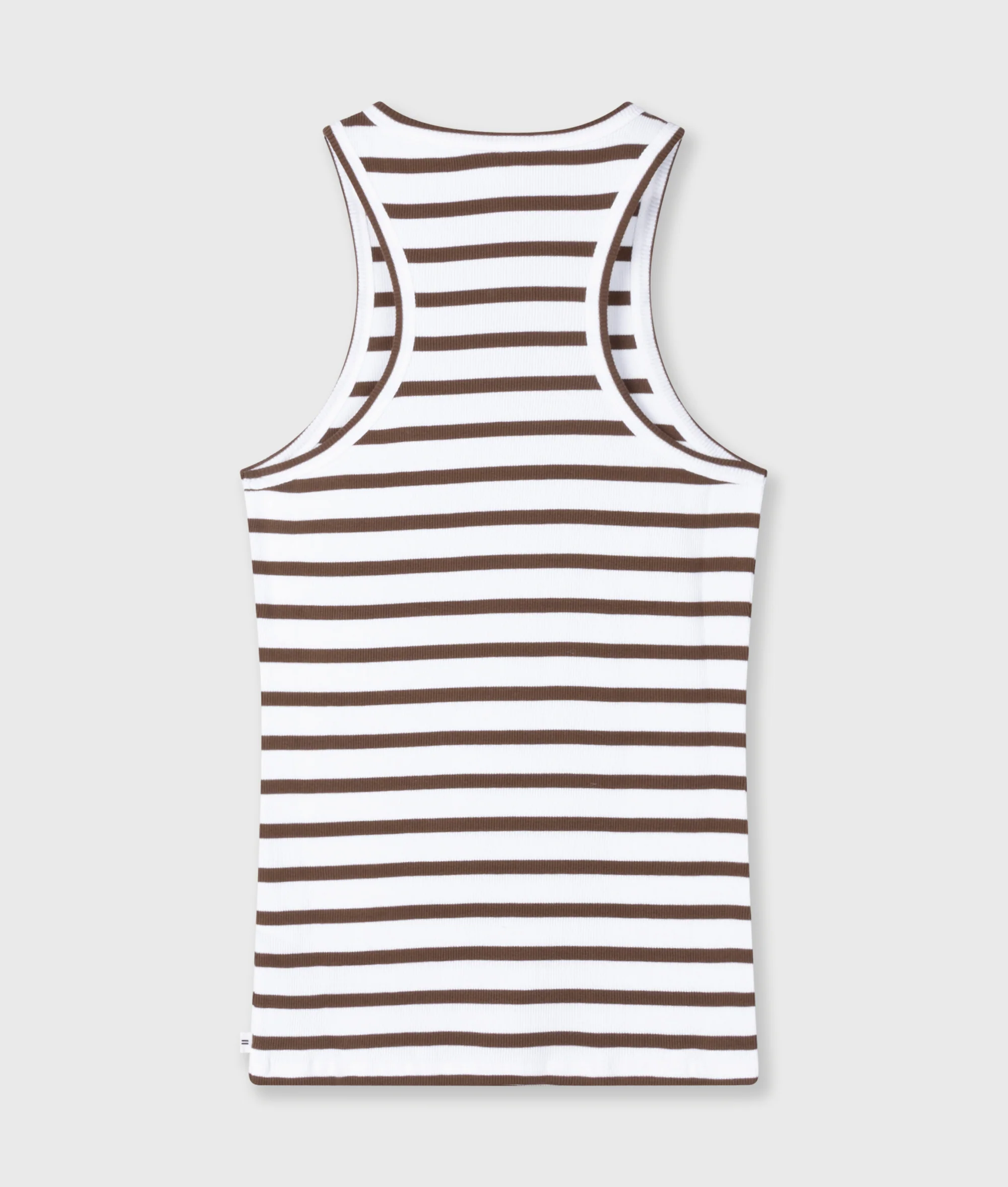 tank top rib stripes | white/dark truffle - Image 6