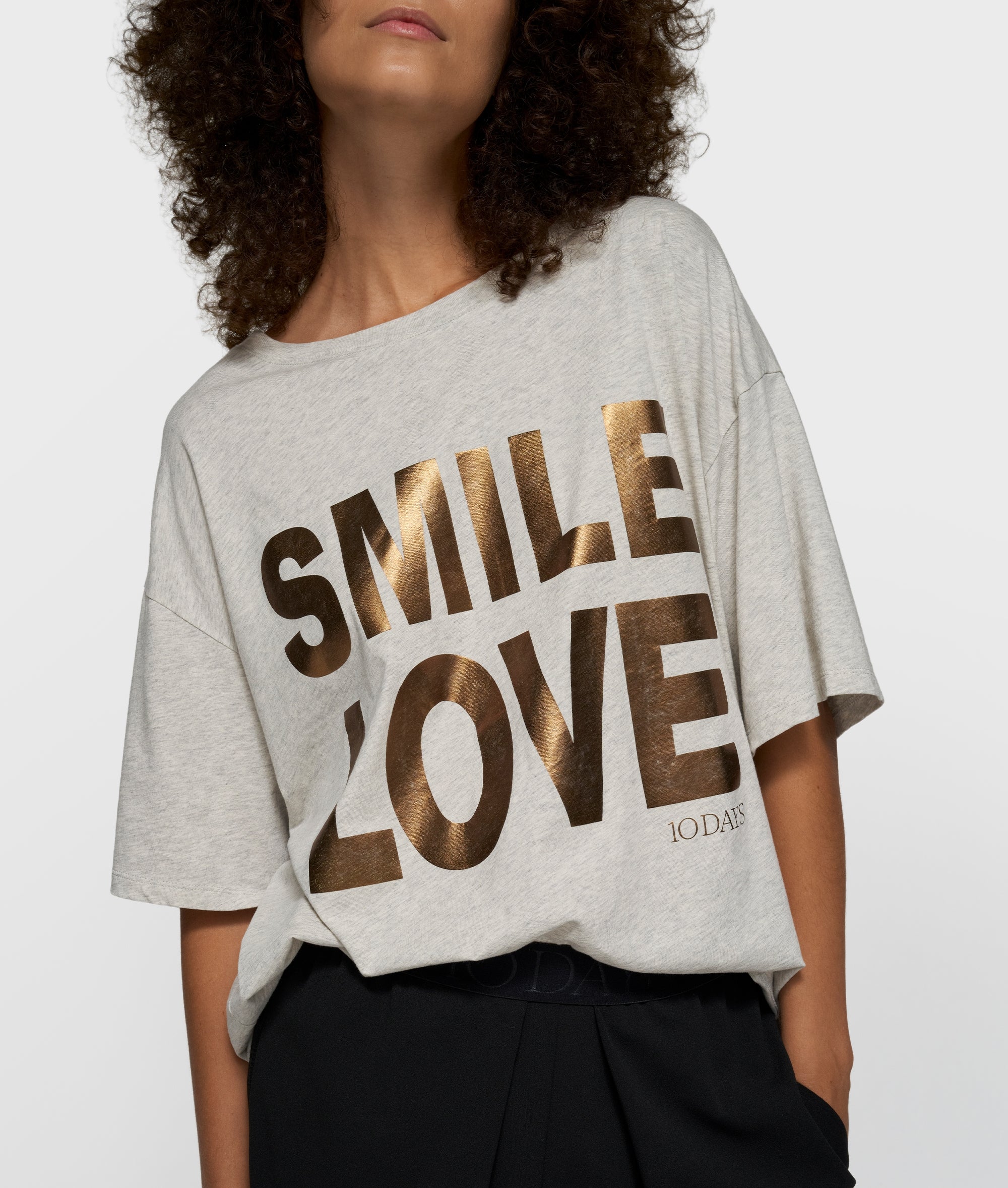 tee smile love | soft white melee - Image 2