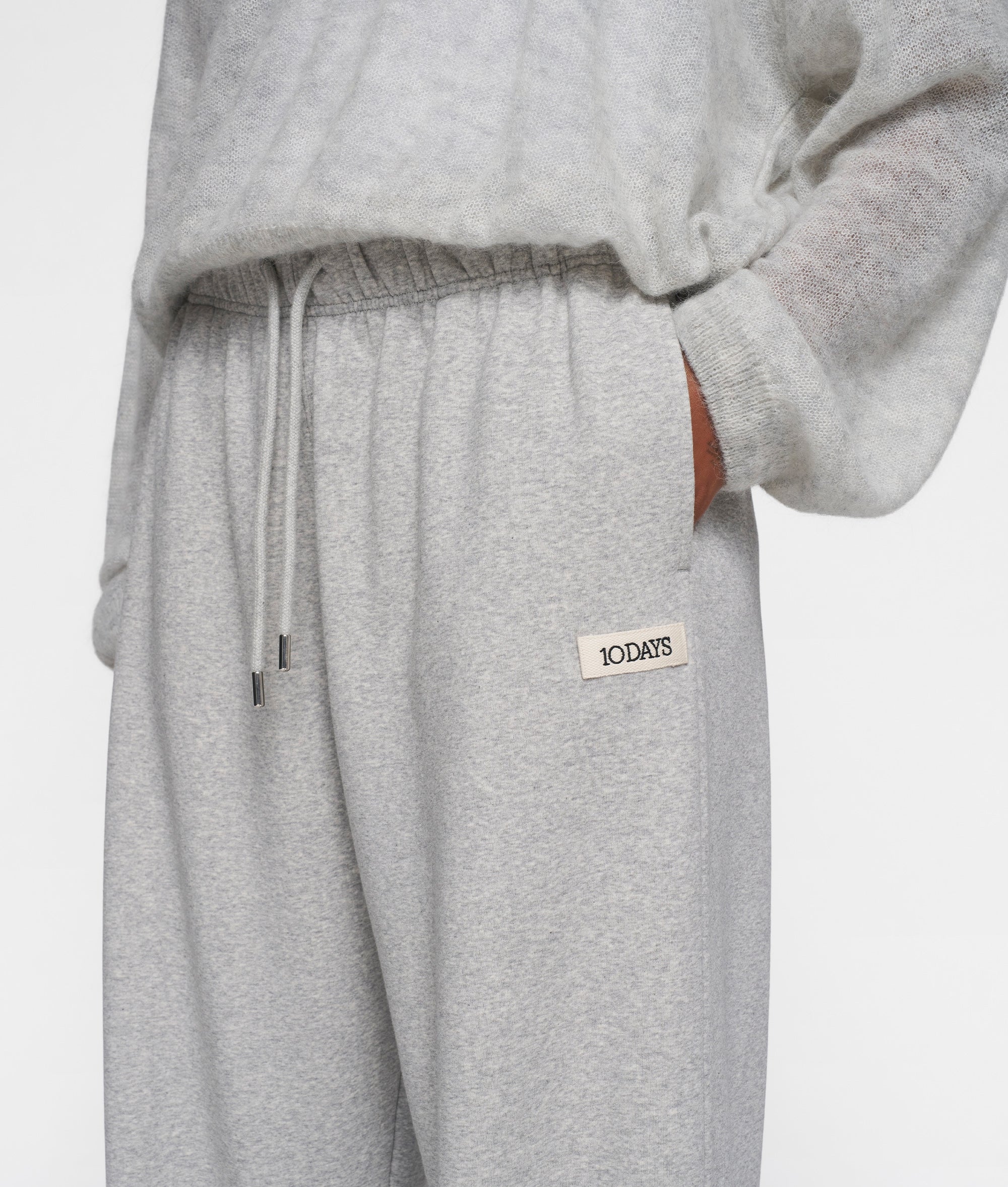 THE BAR JOGGER FLEECE | light grey melee - Image 4