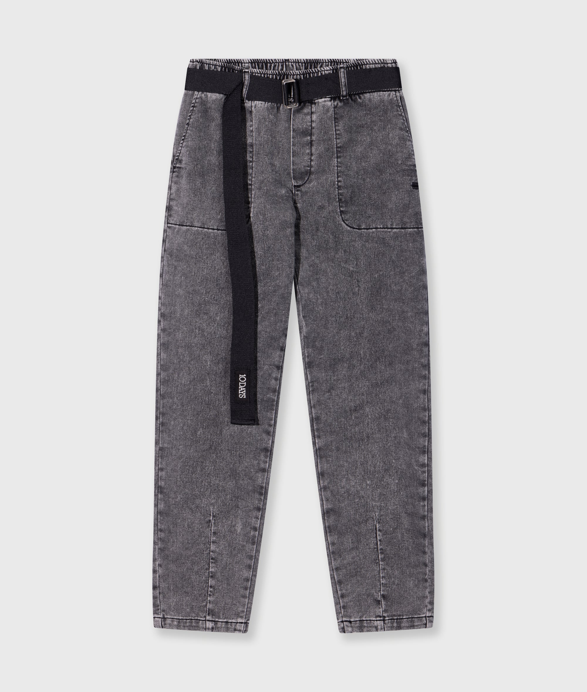 THE BELTED PANTS WASHED | black - Image 5