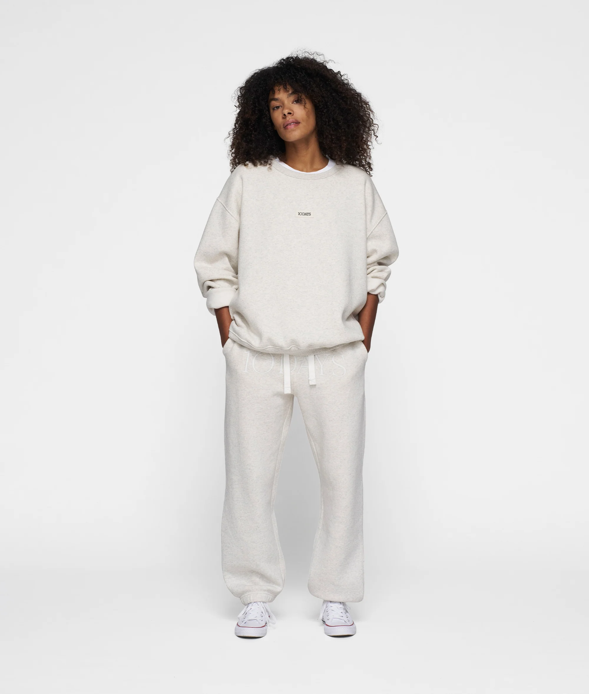 THE CLEAN STATEMENT SWEATER | soft white melee - Image 3