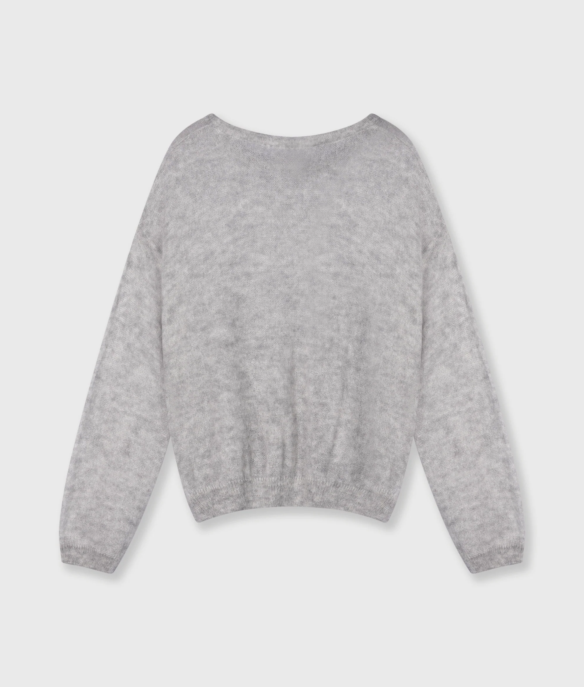 THE KNIT SWEATER | light grey melee - Image 7