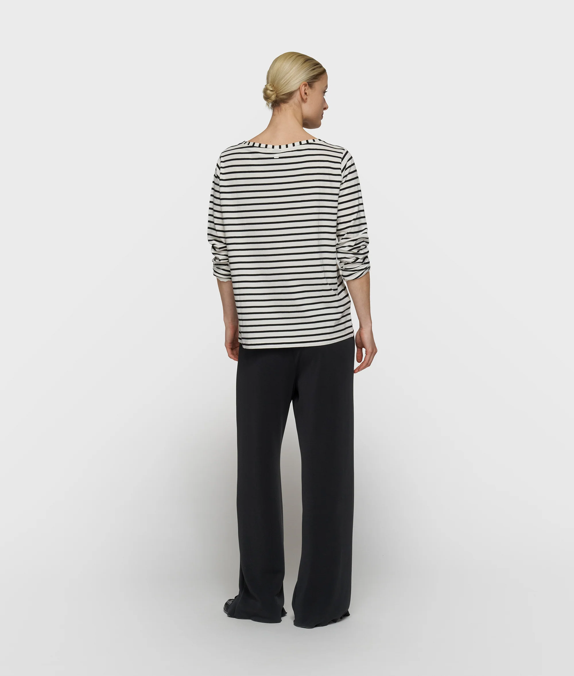 THE LONG SLEEVE TEE STRIPES | white/black - Image 3