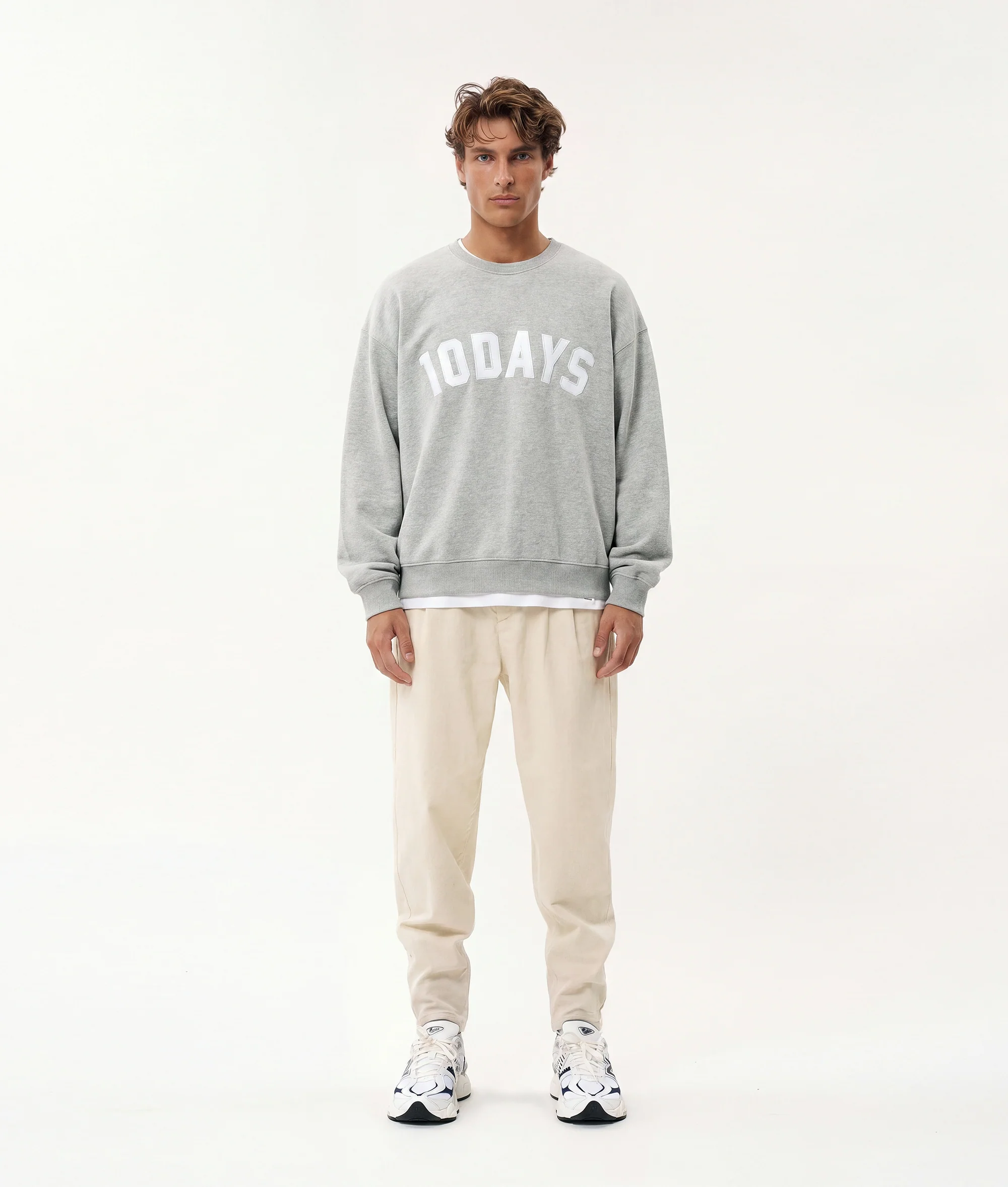THE STATEMENT SWEATER | light grey melee - Image 5