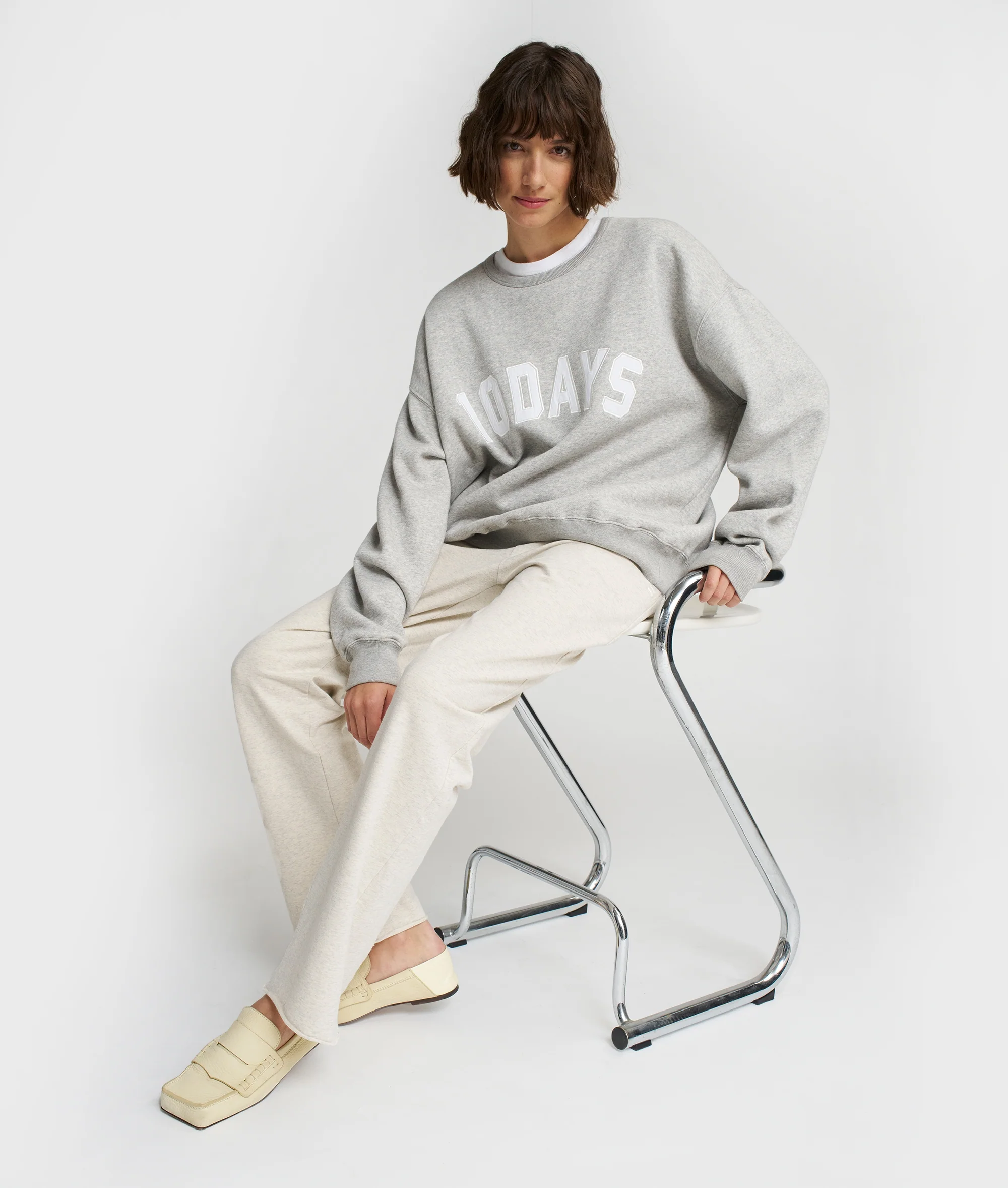 THE STATEMENT SWEATER | light grey melee - Image 9