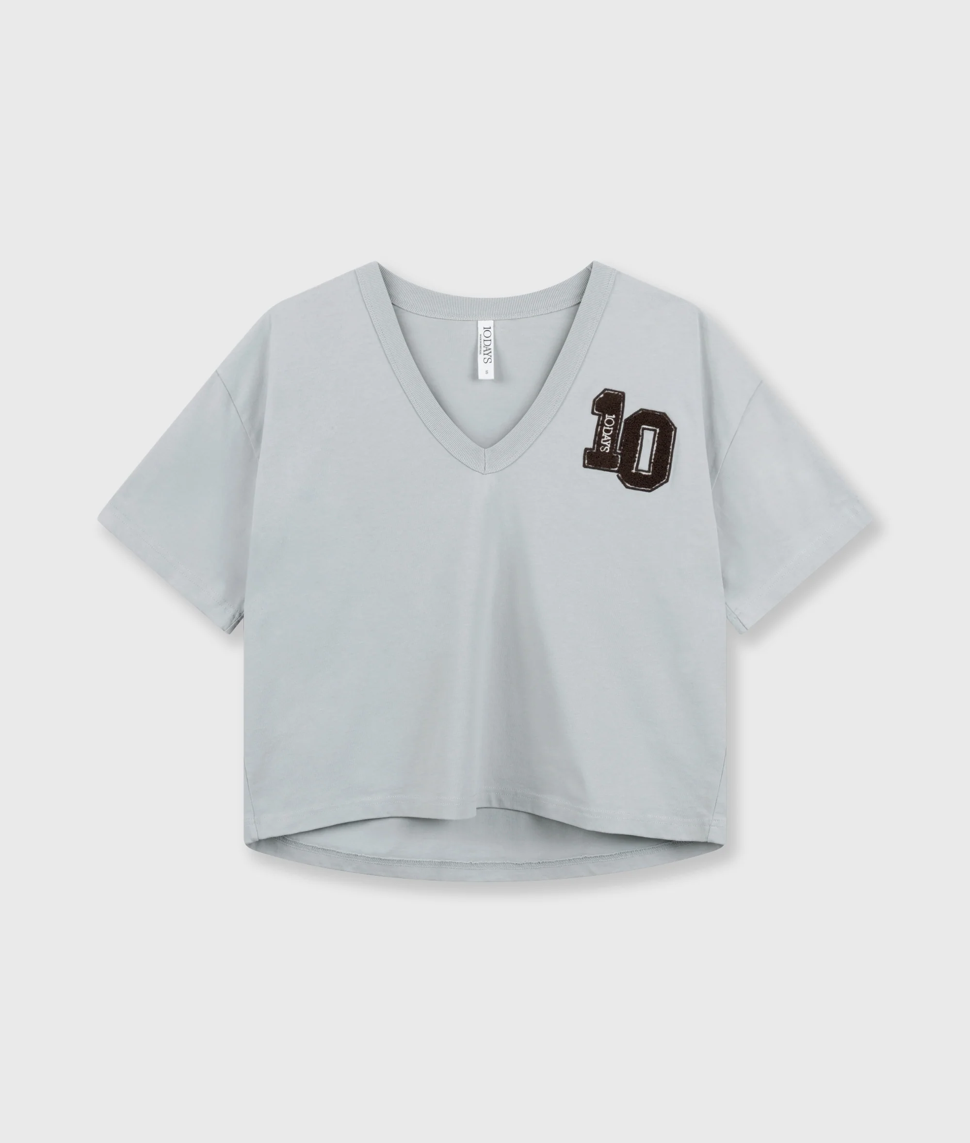 thick cotton v-neck tee | clean blue - Image 5