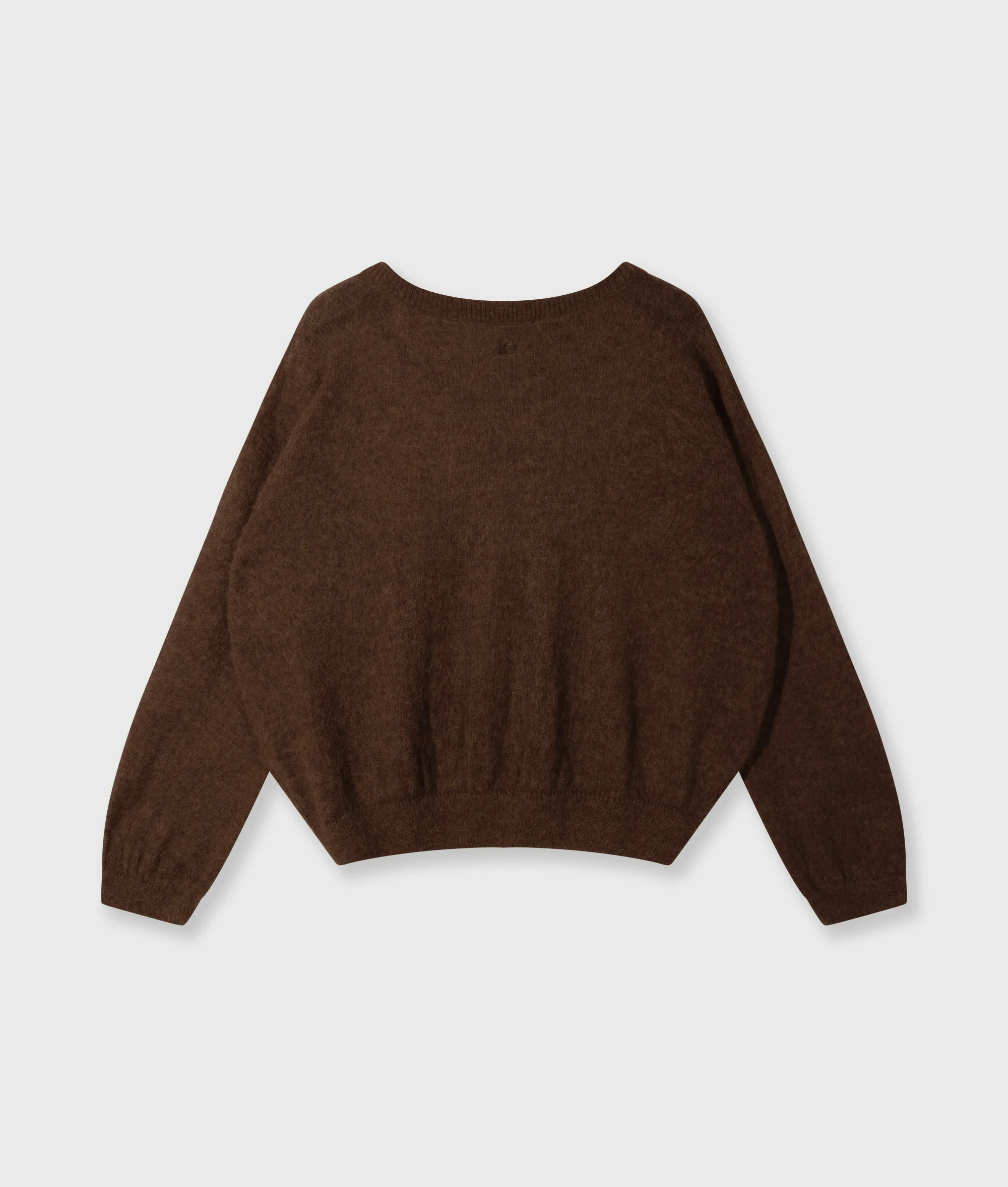 thin knit sweater | dark truffle - Image 6