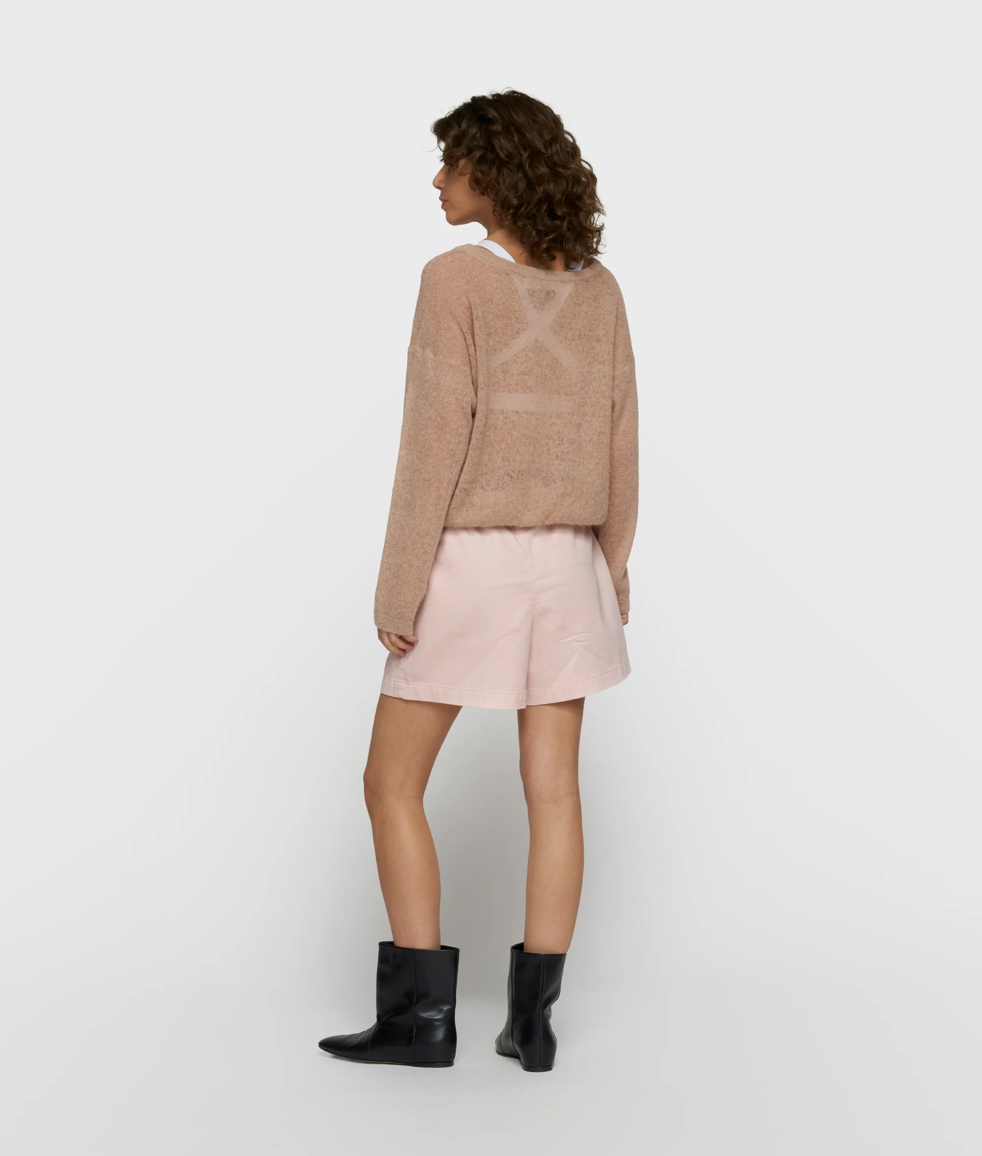 thin knit sweater | light fudge - Image 4
