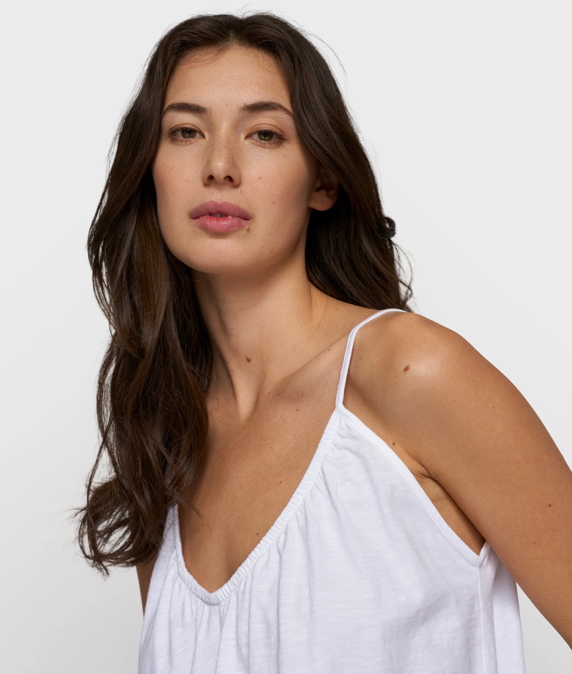 top gathered neck | white - Image 2