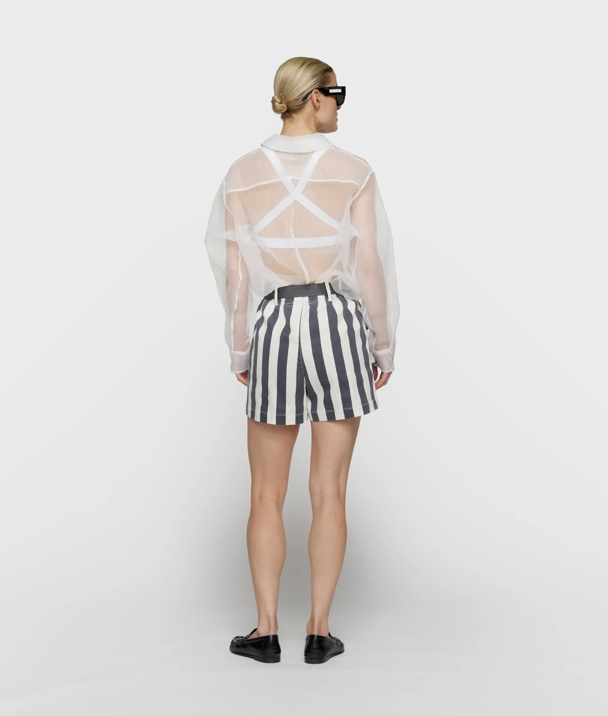utility shorts stripes | ecru/steel blue - Image 3