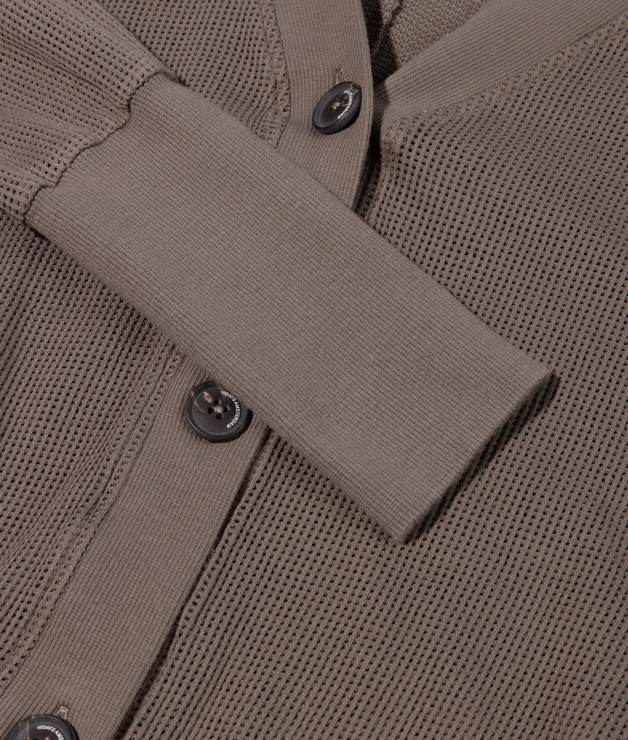 v-neck cardigan mesh | moonrock - Image 7