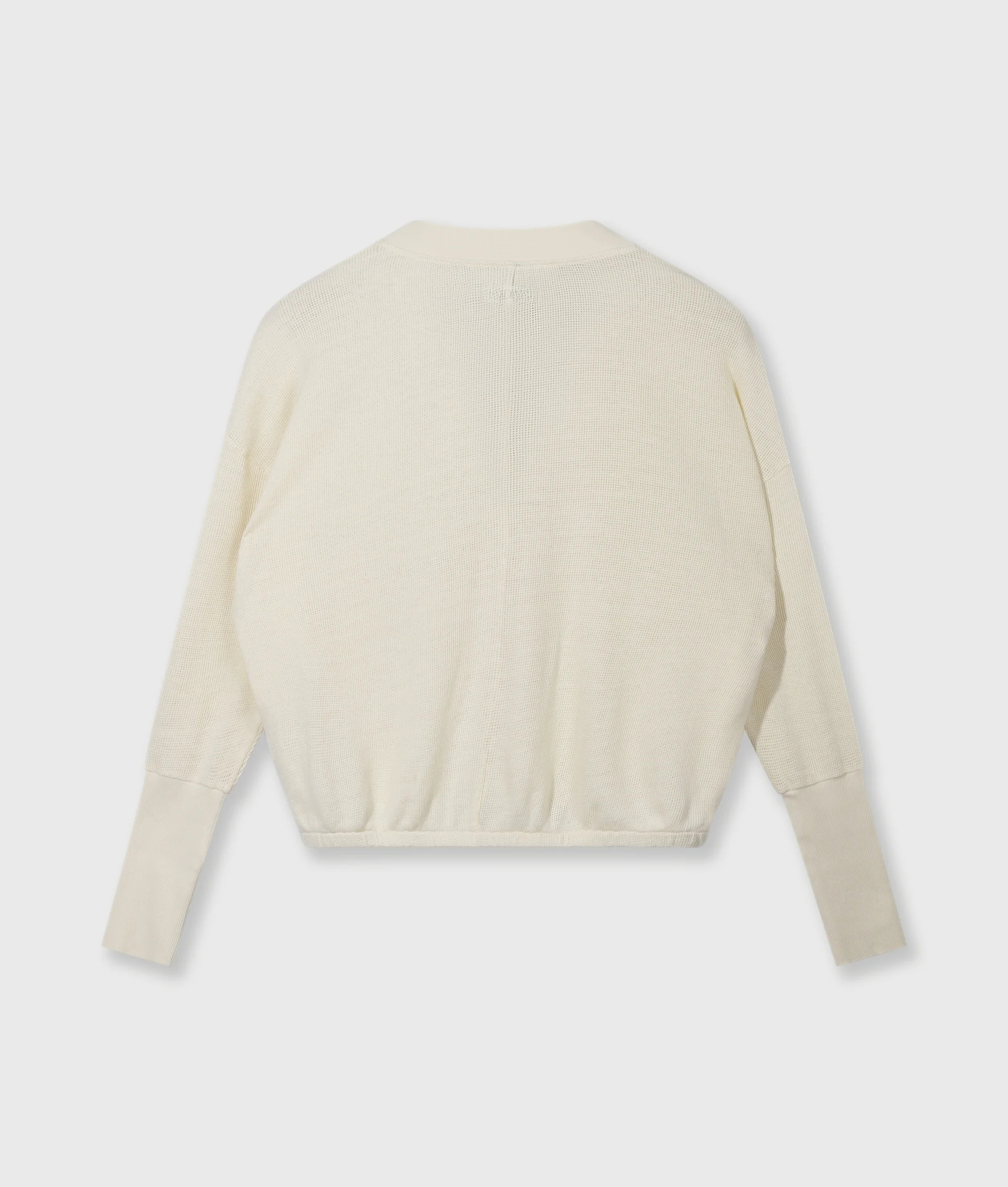 v-neck cardigan mesh | soft vanilla - Image 6