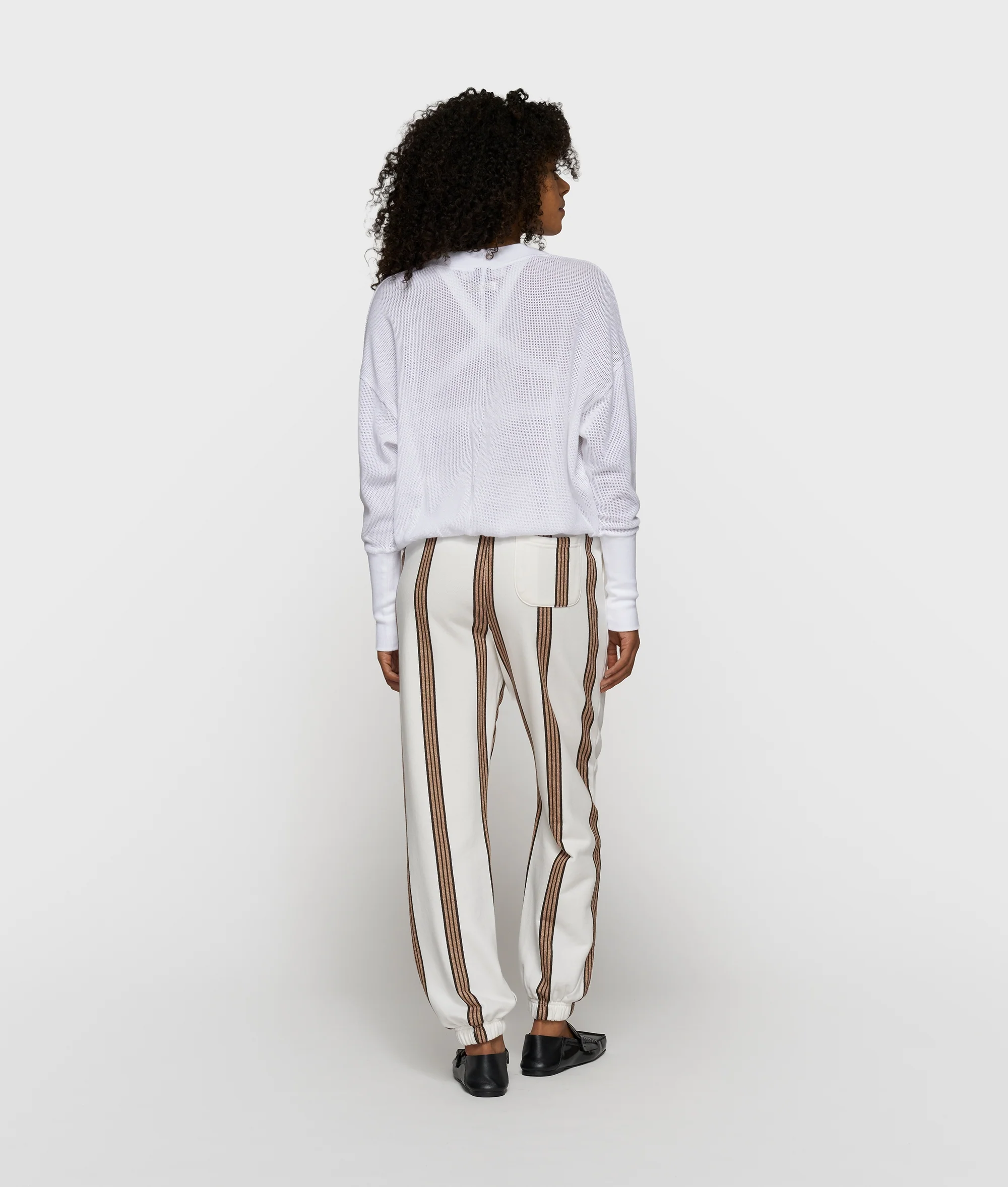 v-neck cardigan mesh | white - Image 4