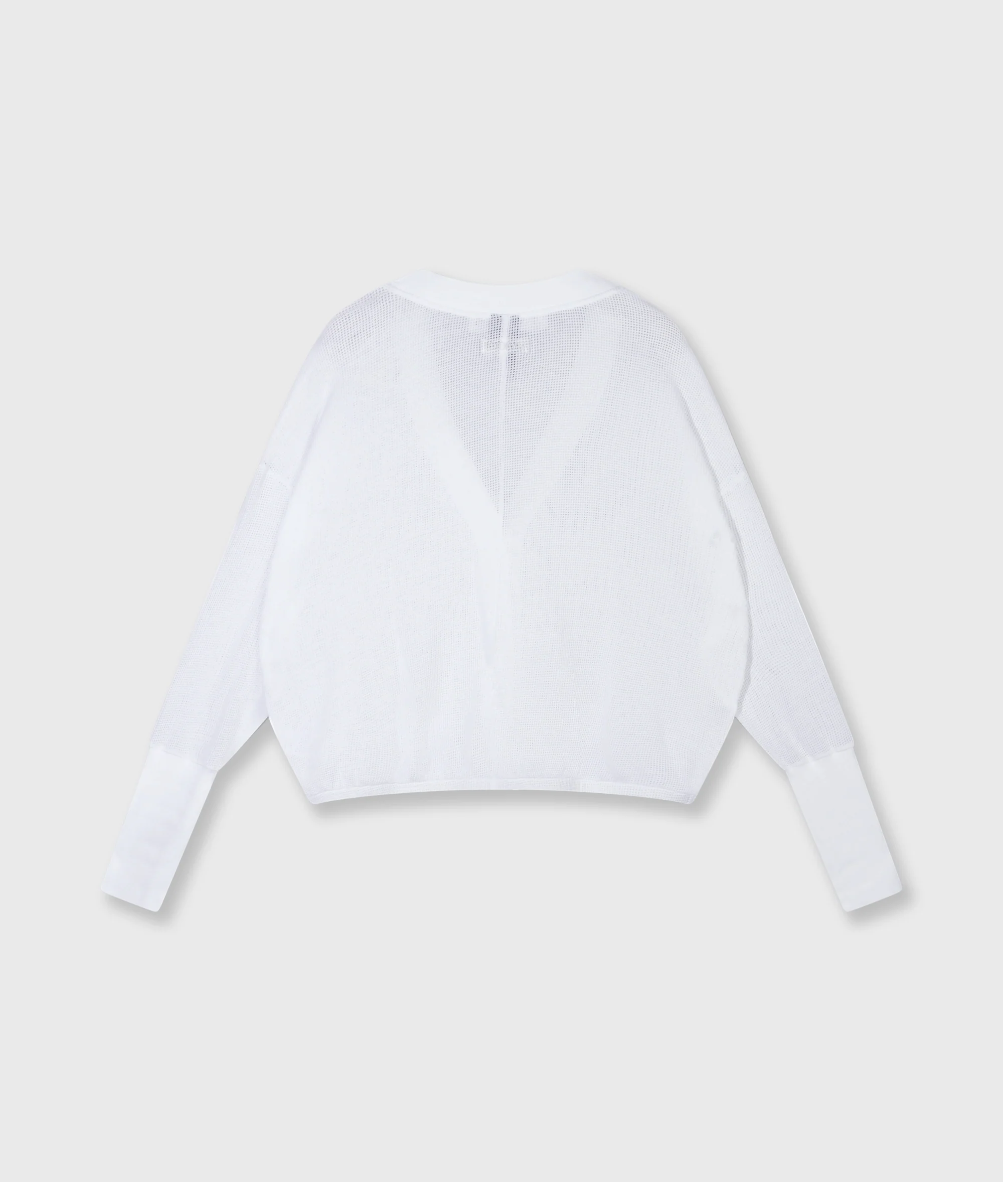 v-neck cardigan mesh | white - Image 6