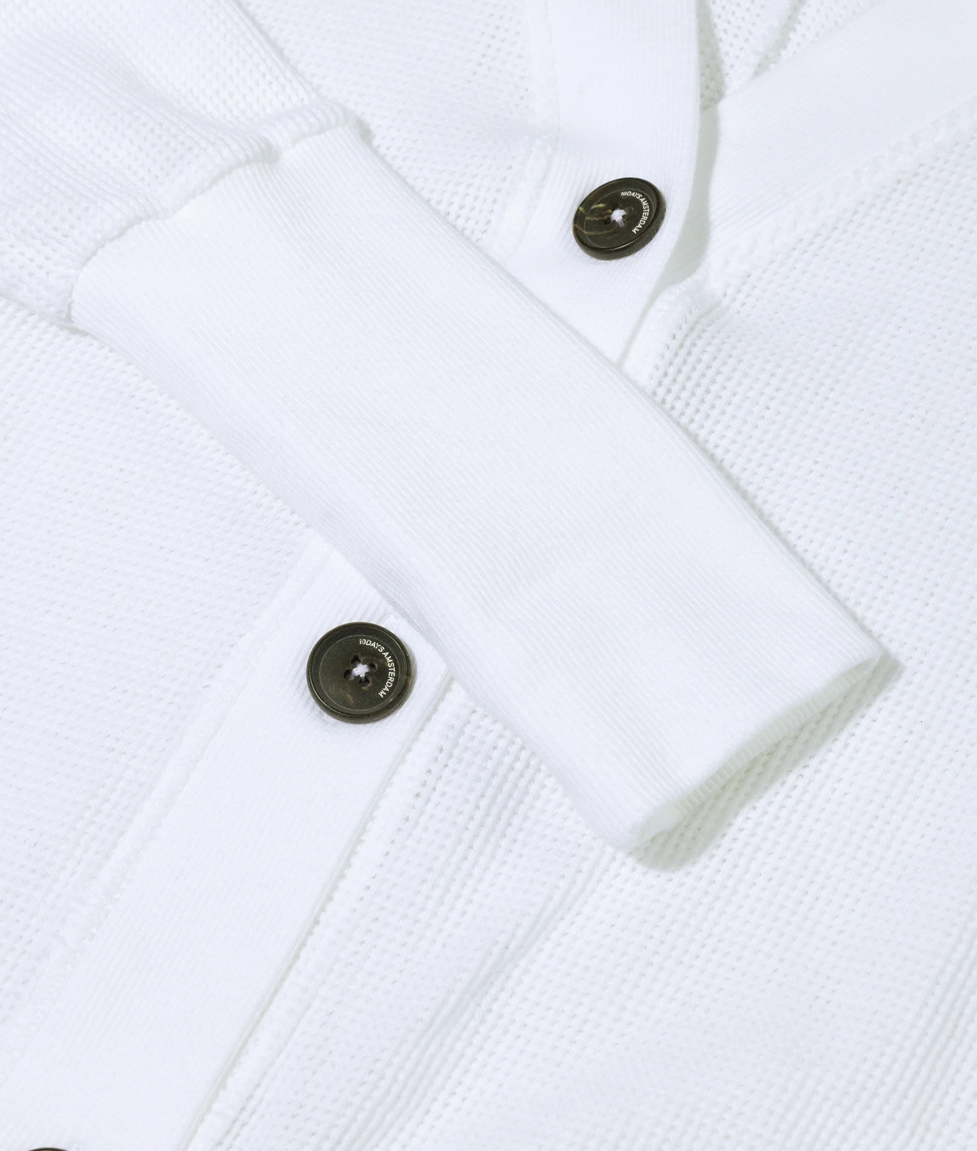v-neck cardigan mesh | white - Image 7