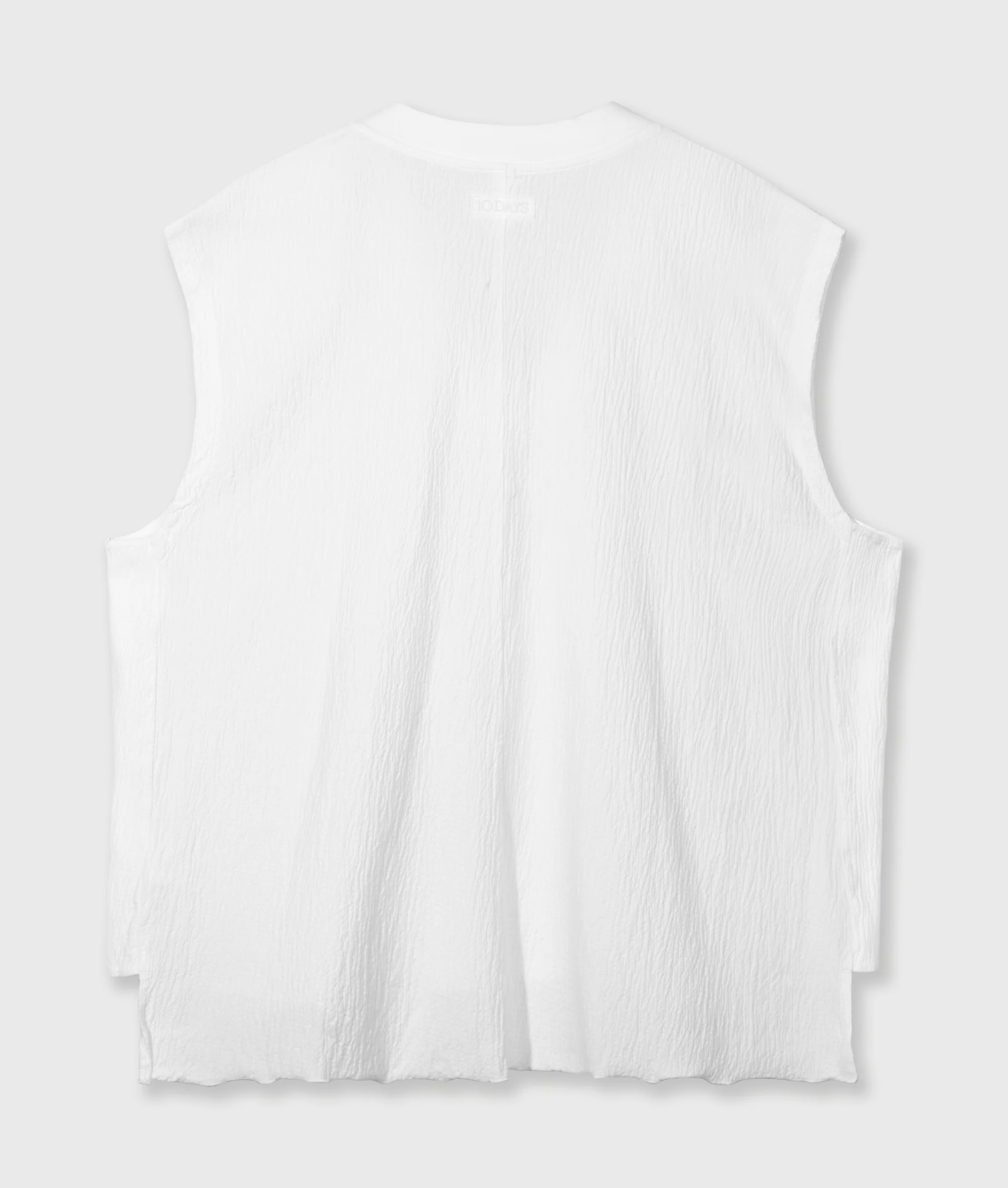 v-neck crinkle top | ecru - Image 6