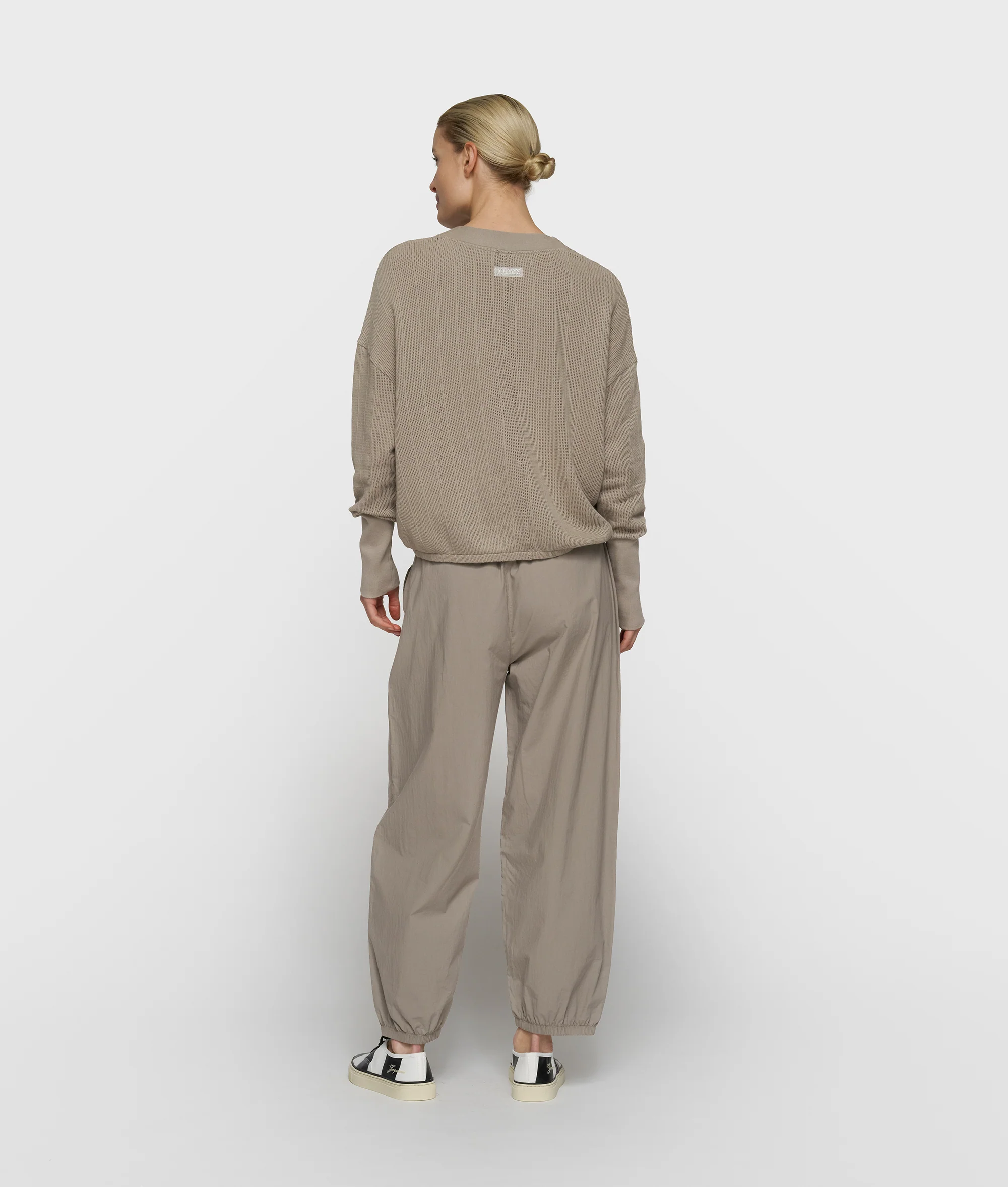 v-neck mesh cardigan | fog - Image 4
