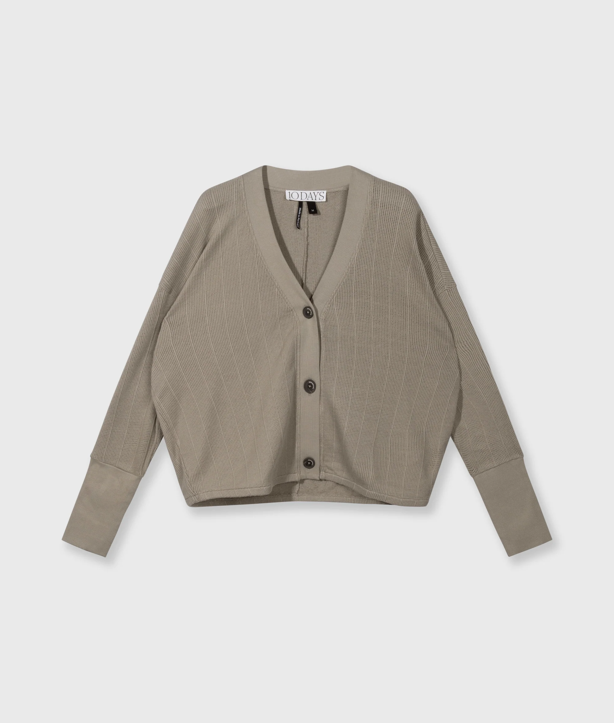 v-neck mesh cardigan | fog - Image 5