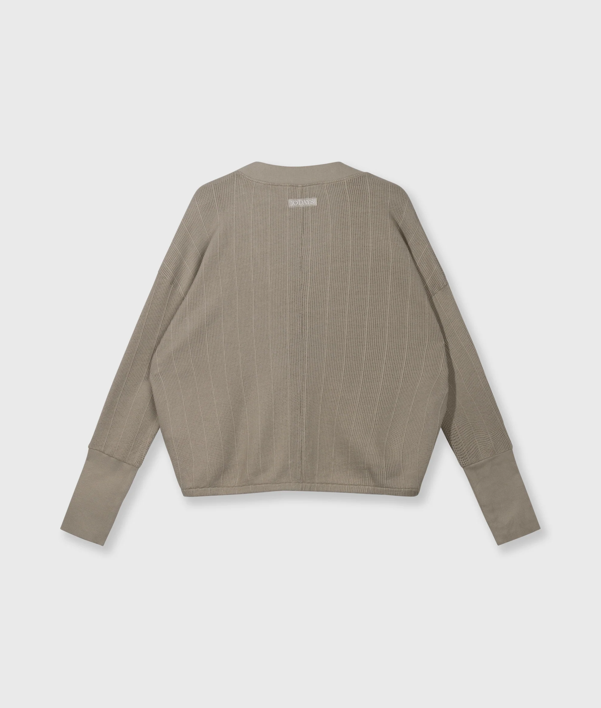 v-neck mesh cardigan | fog - Image 6