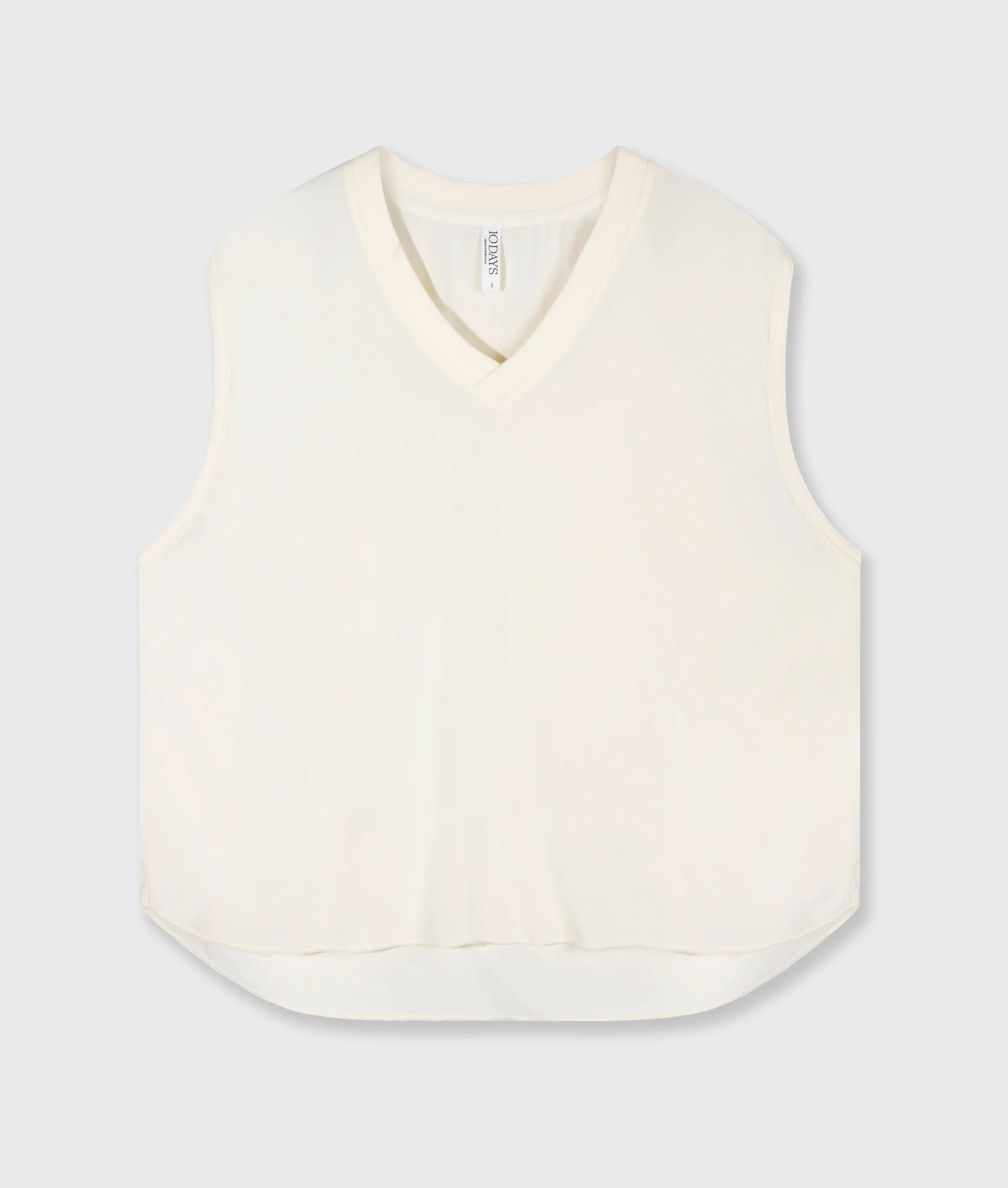 v-neck top viscose | soft vanilla - Image 5