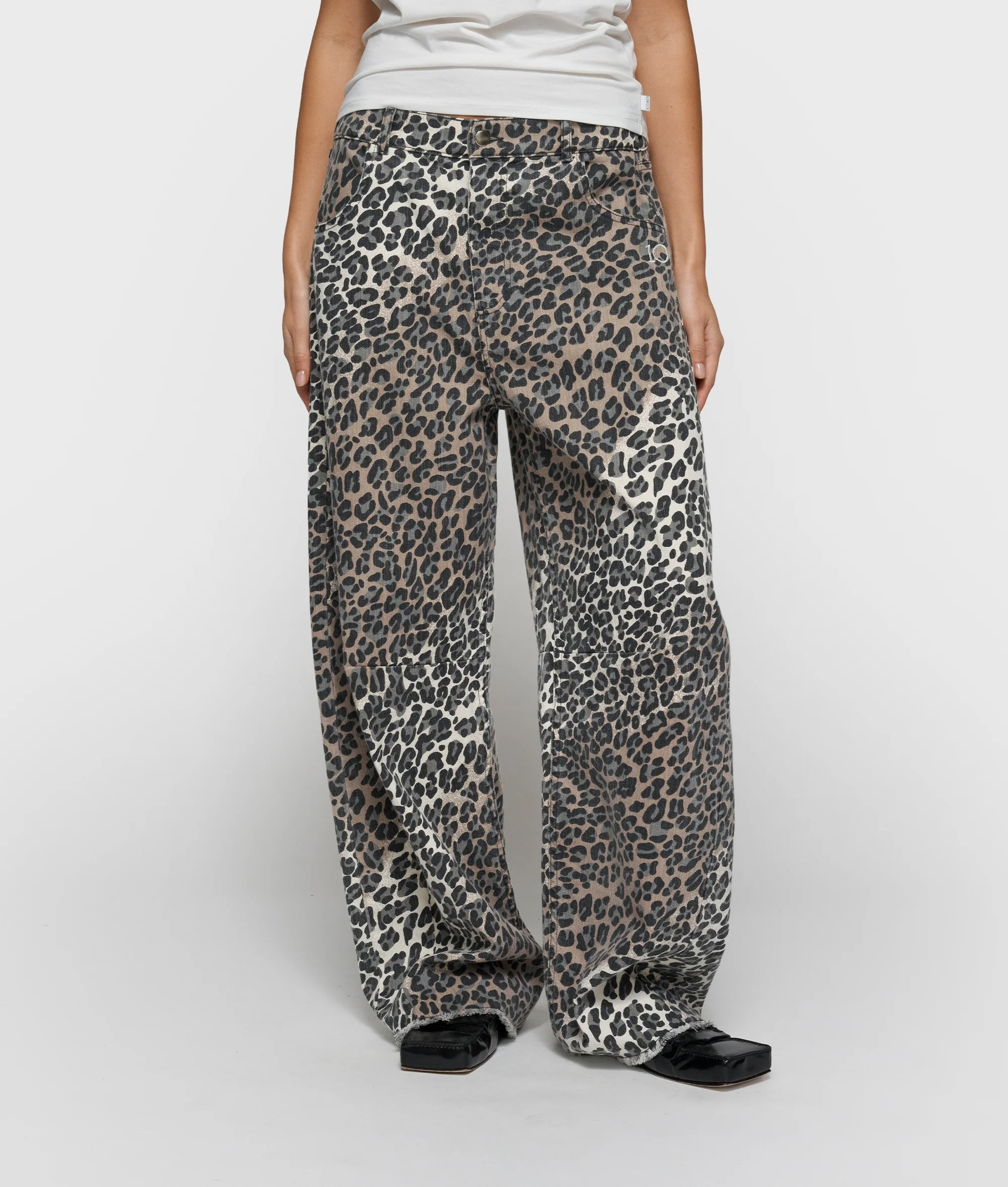 western pants leopard | ecru - Image 2