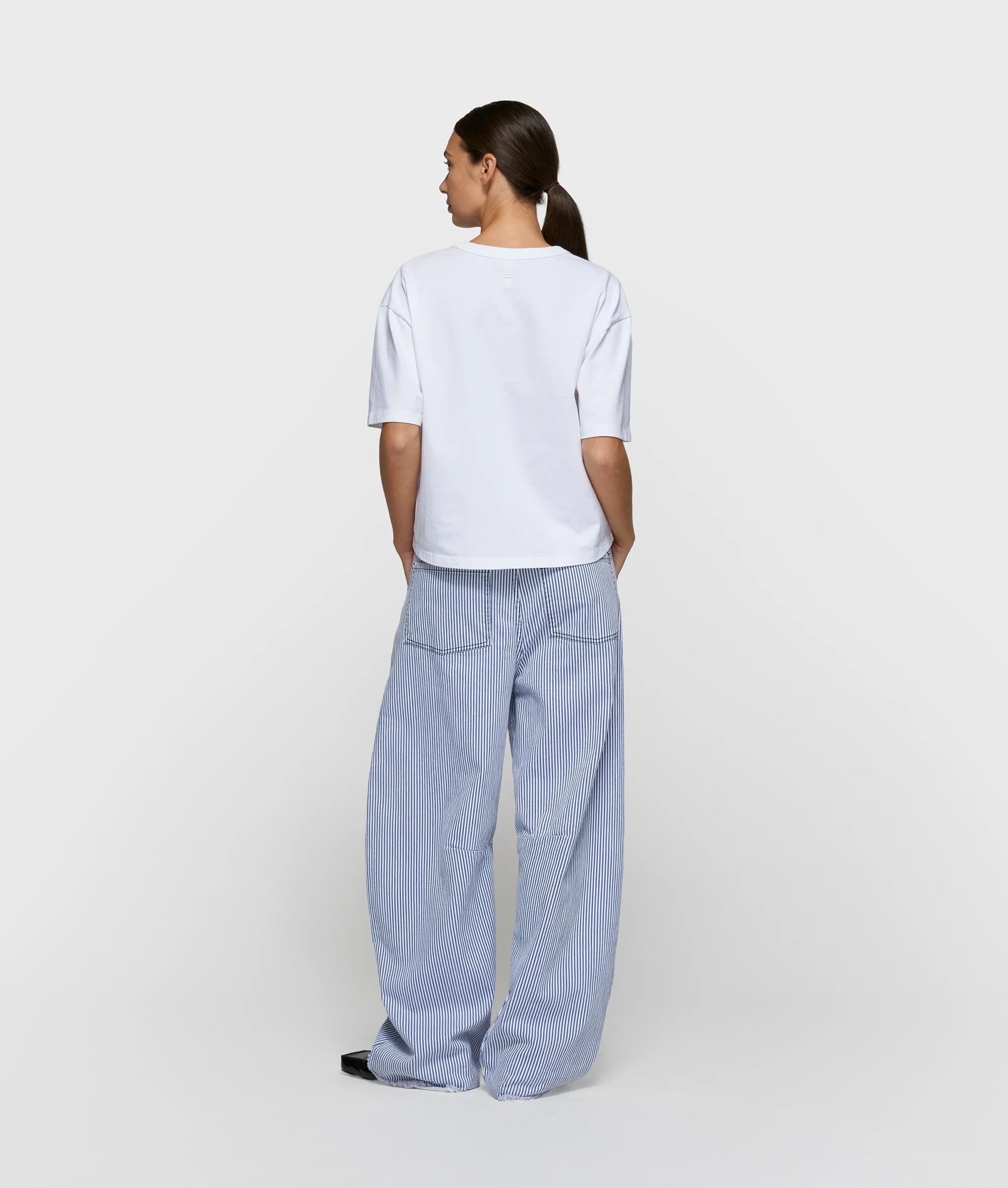 western pants stripes | white/blue - Image 3