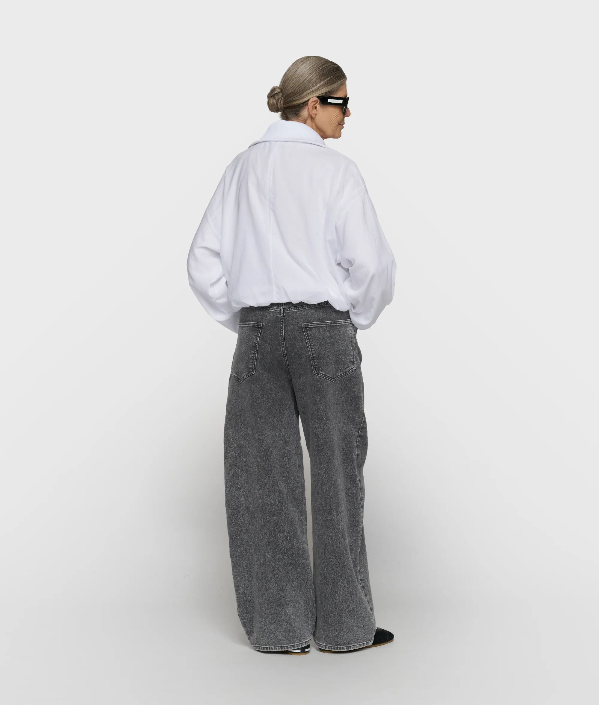 wide pants jog denim | black - Image 3