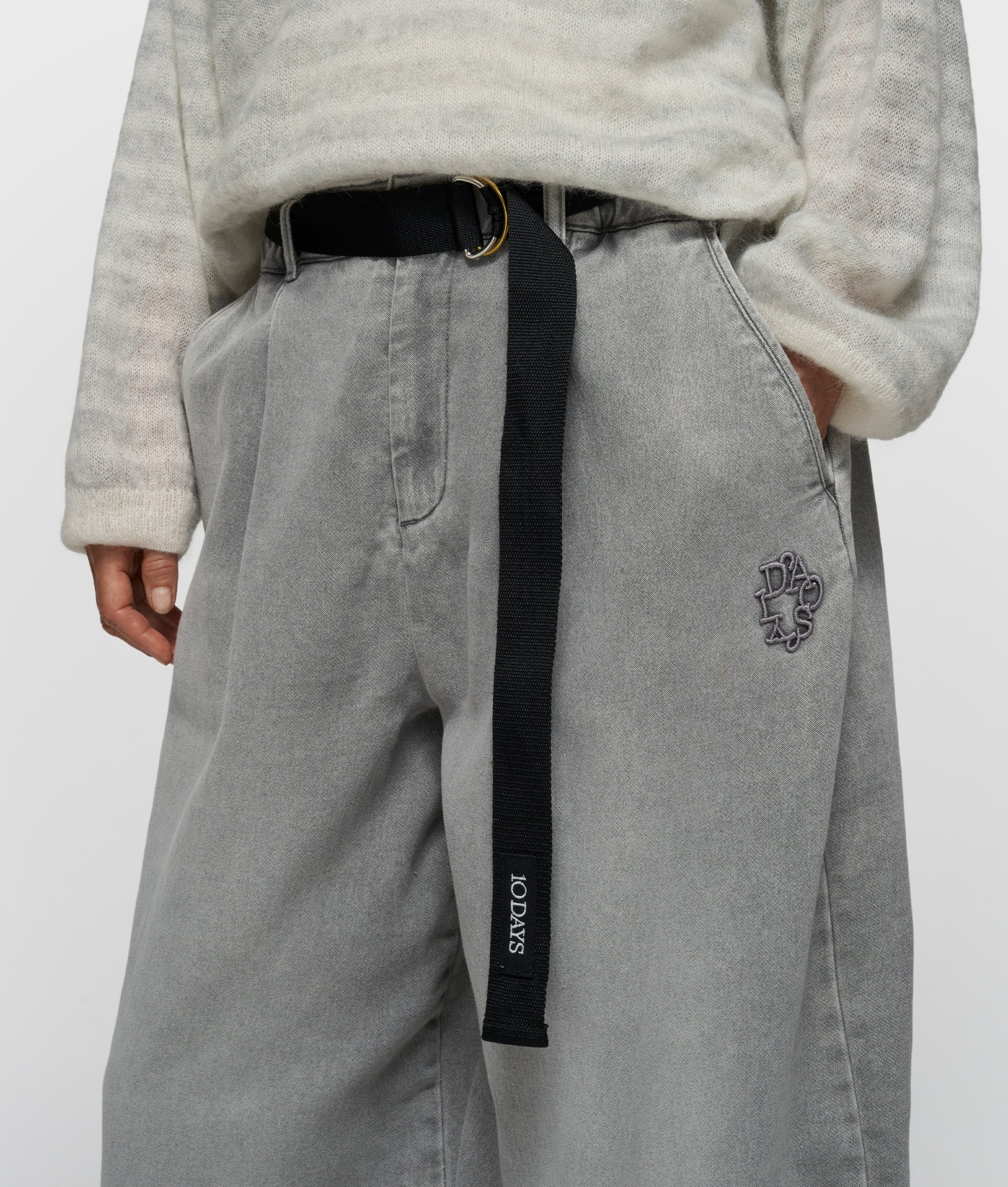 wide pants jog | grey wash denim - Image 4